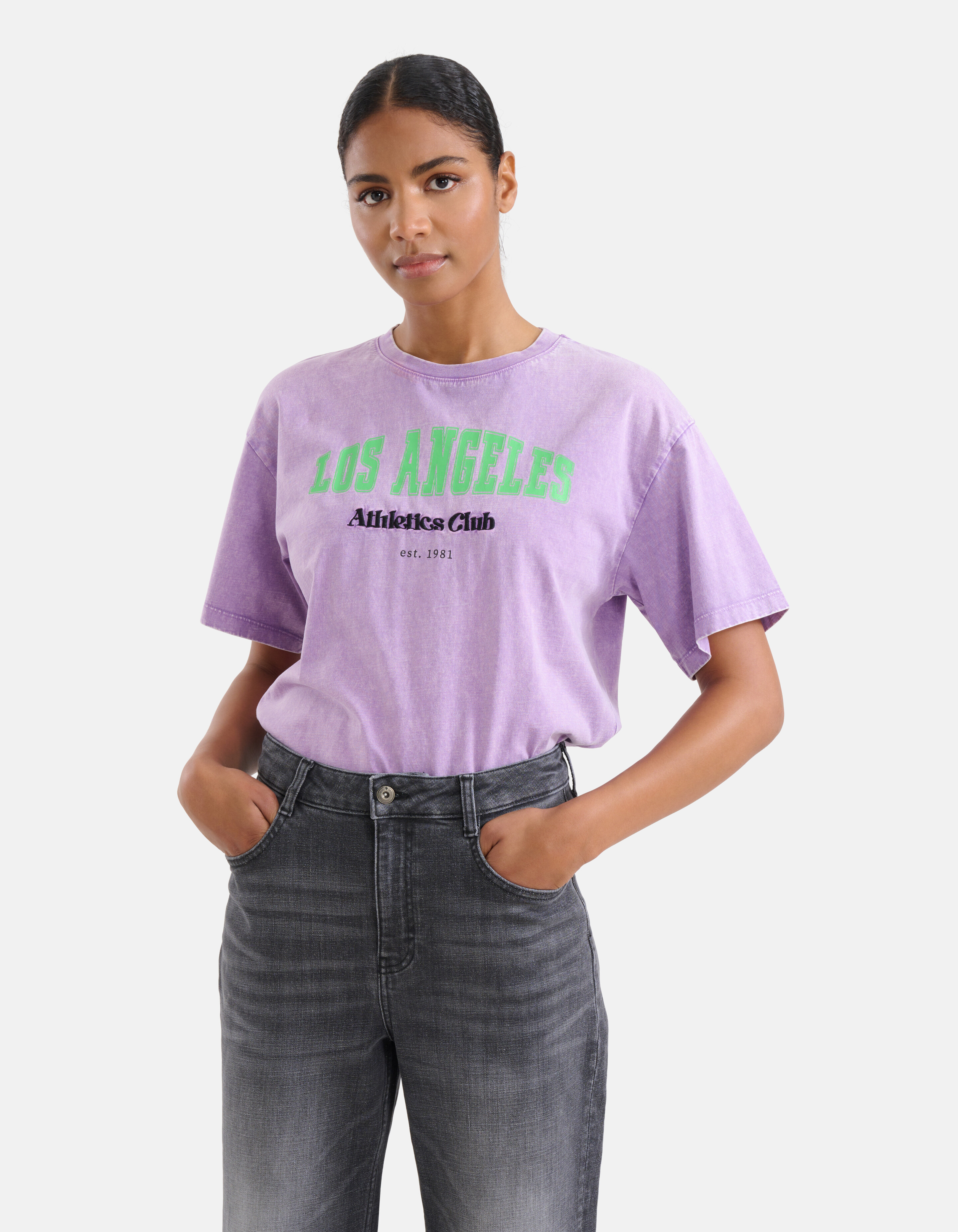 Washed Artwork T-shirt Paars SHOEBY WOMEN