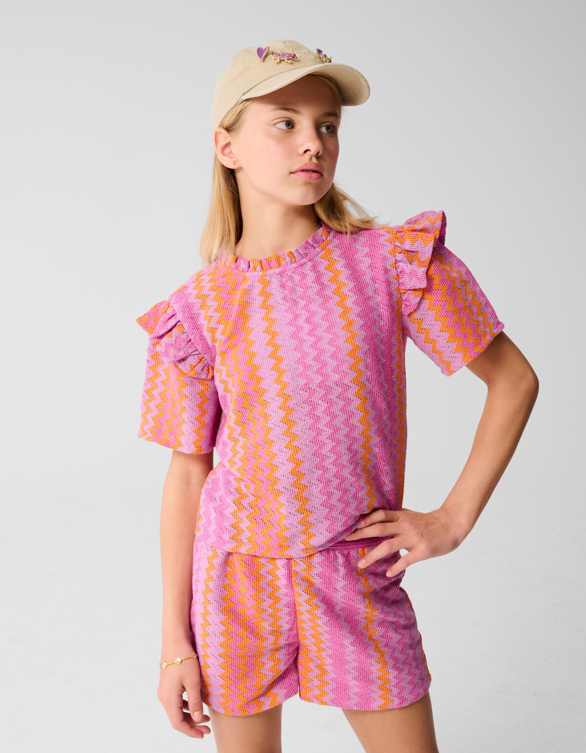 Zigzag Crochet Top Paars SHOEBY GIRLS