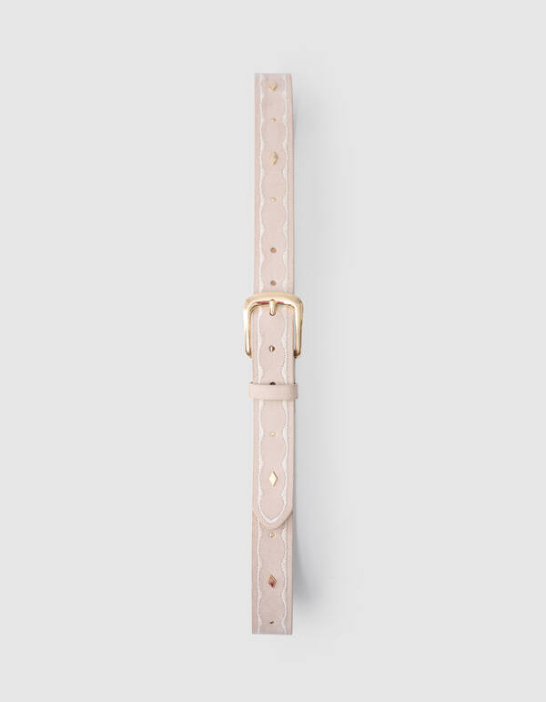 Studs Riem Gebroken Wit SHOEBY ACCESSOIRES