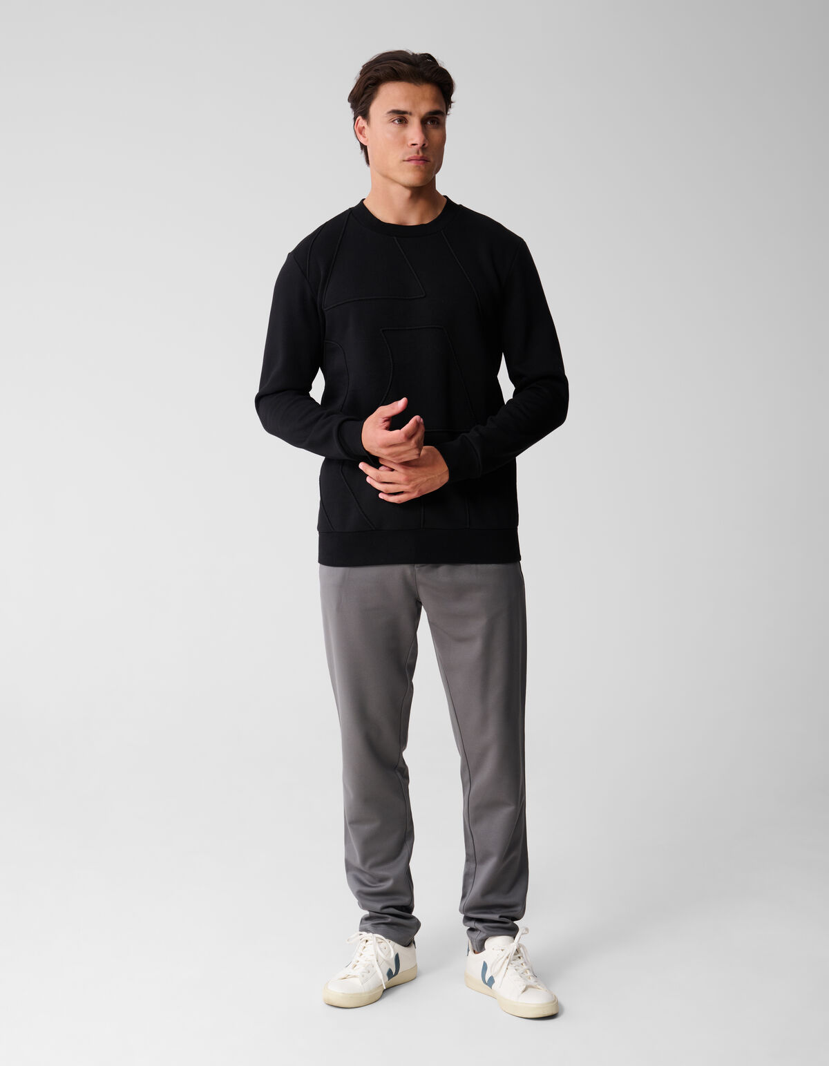 Cord Artwork Sweater Zwart SHOEBY MEN