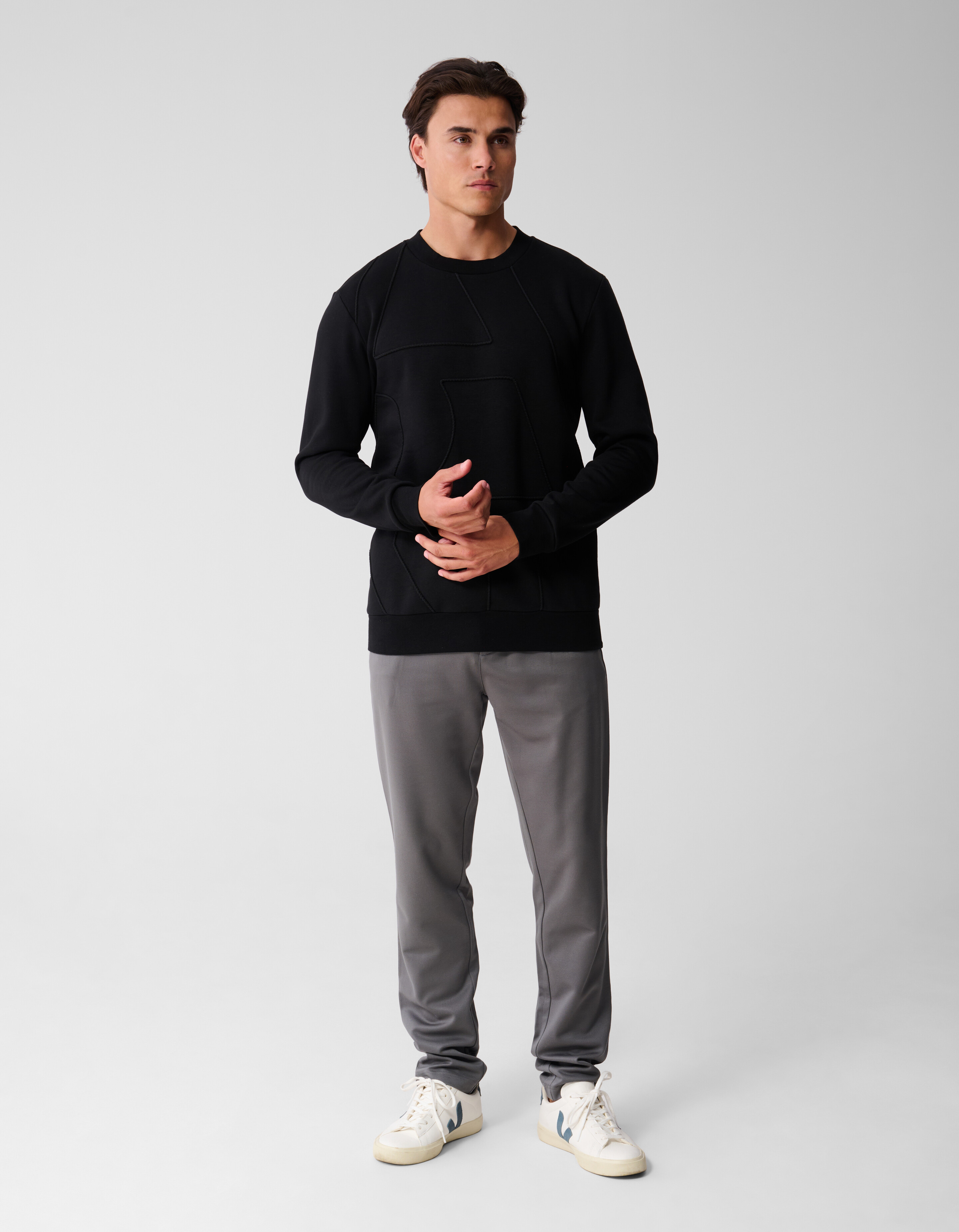 Cord Artwork Sweater Zwart SHOEBY MEN