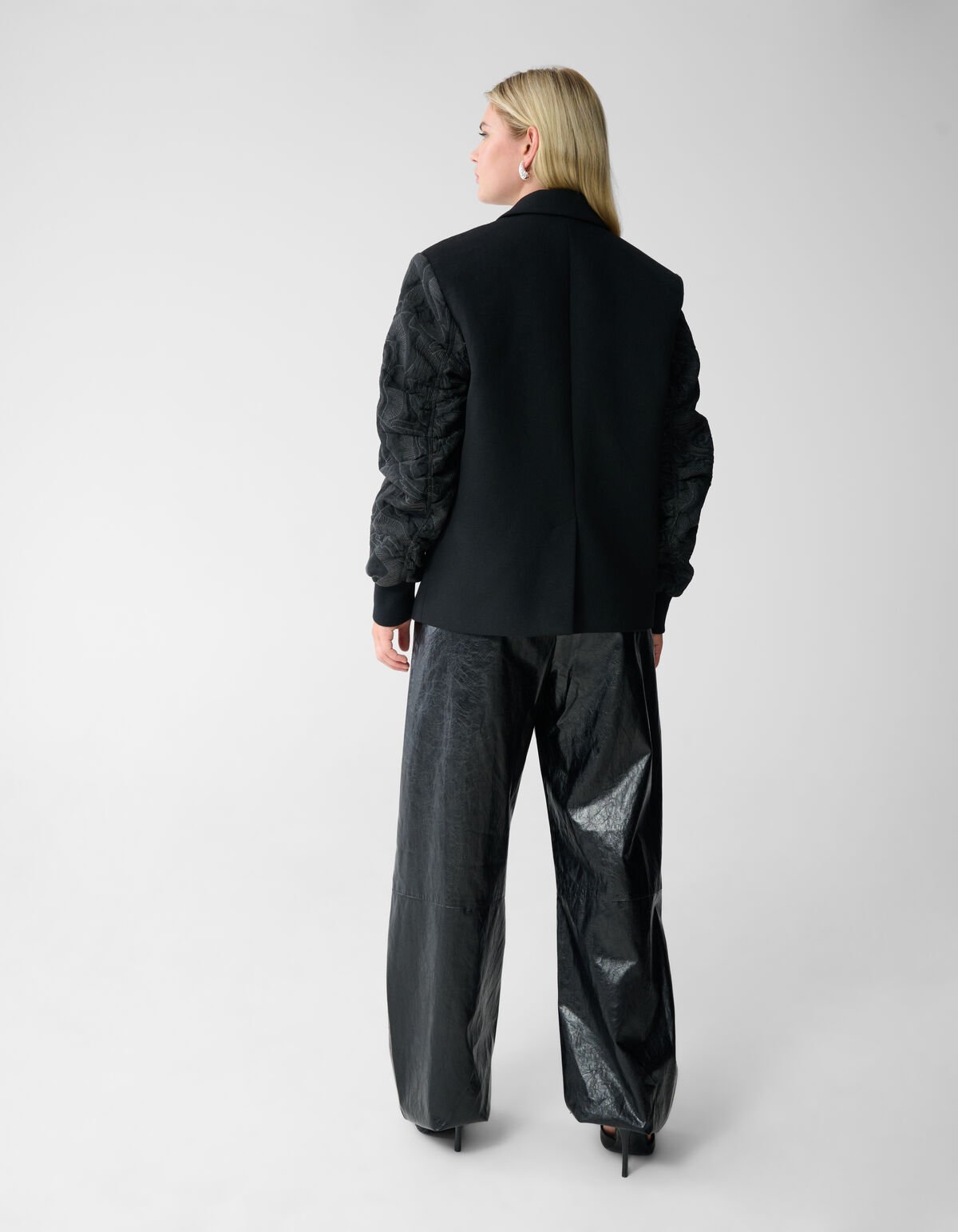 Korte Mix Jas Zwart SHOEBY WOMEN