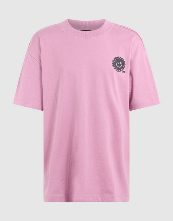 Smiley Sun Artwork T-shirt Roze SHOEBY BOYS