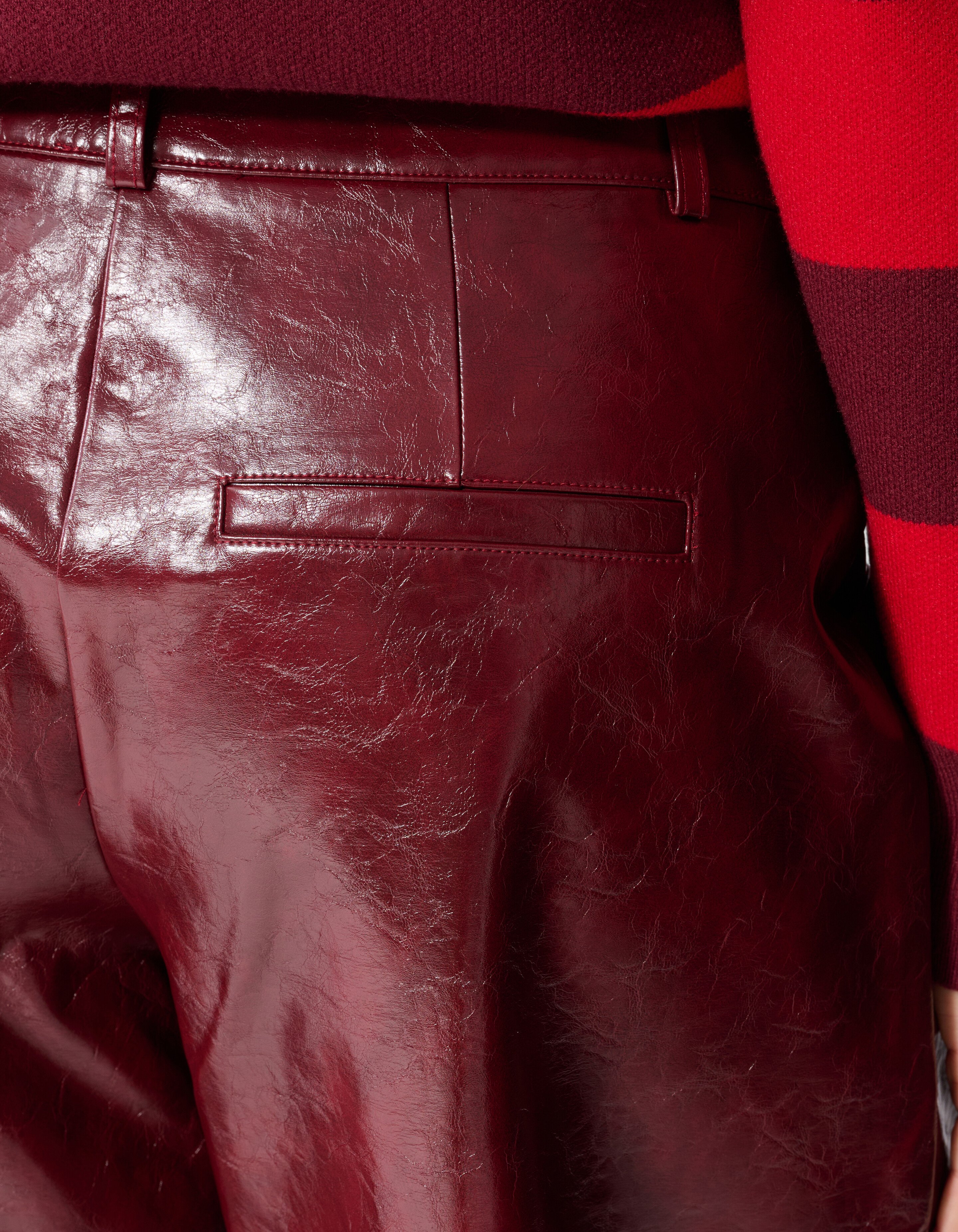 Pu Barrel Fit Broek Rood SHOEBY WOMEN