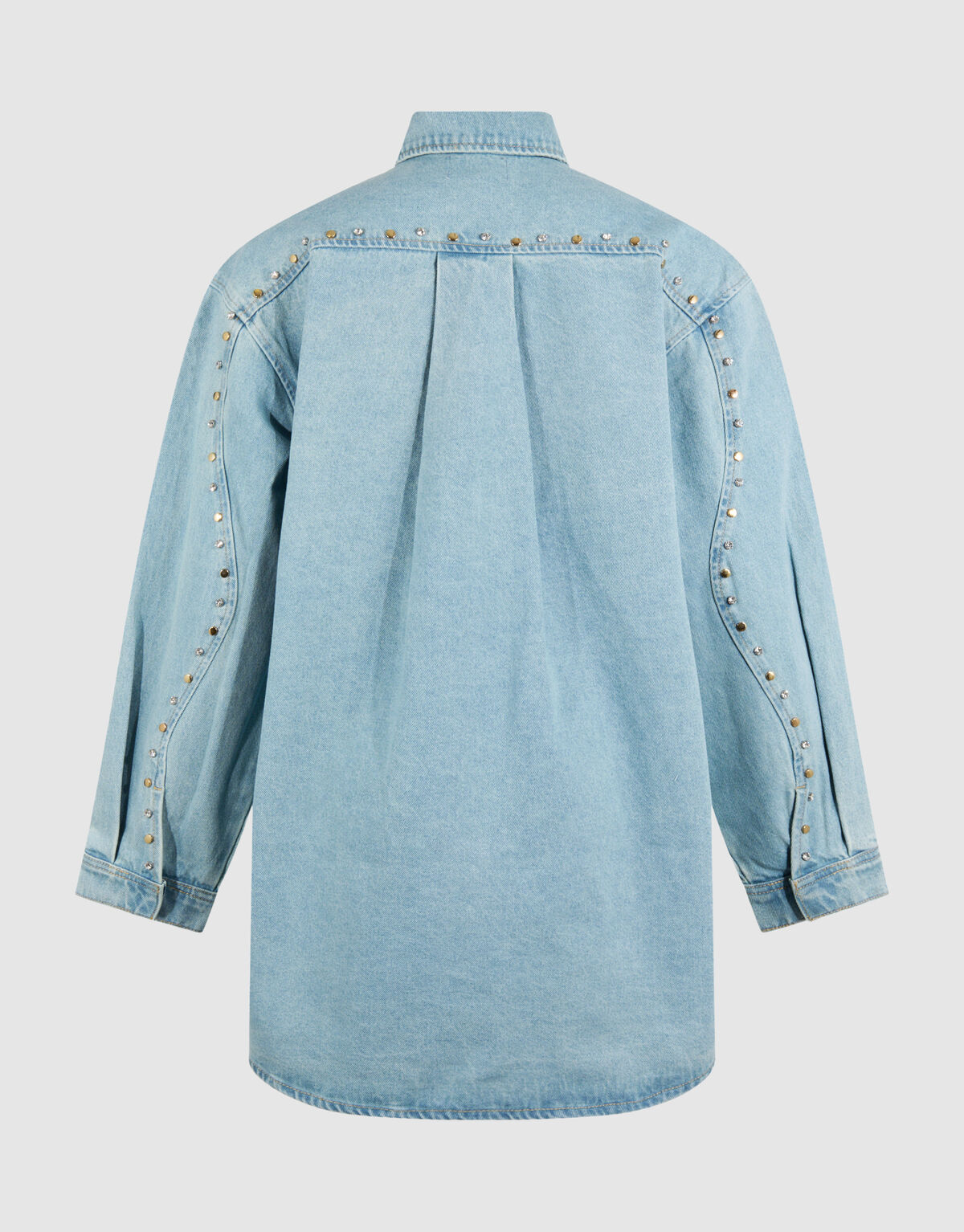 Strass Denim Mini Jurk Bleached SHOEBY WOMEN