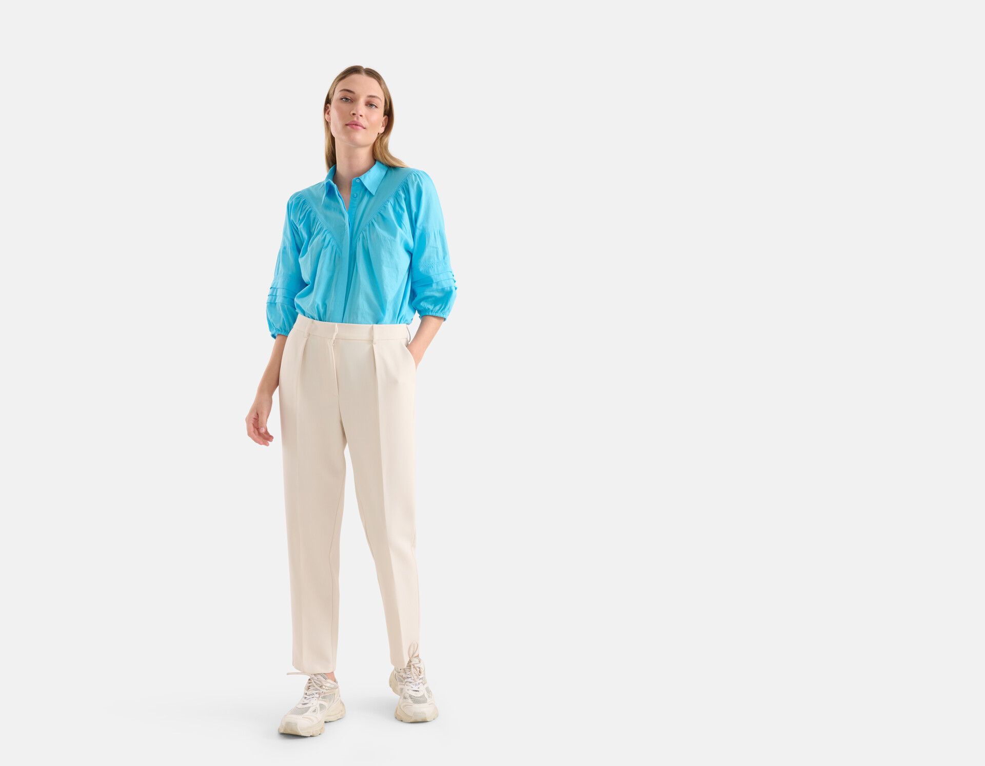 Straight Fit Pantalon Gebroken Wit SHOEBY WOMEN