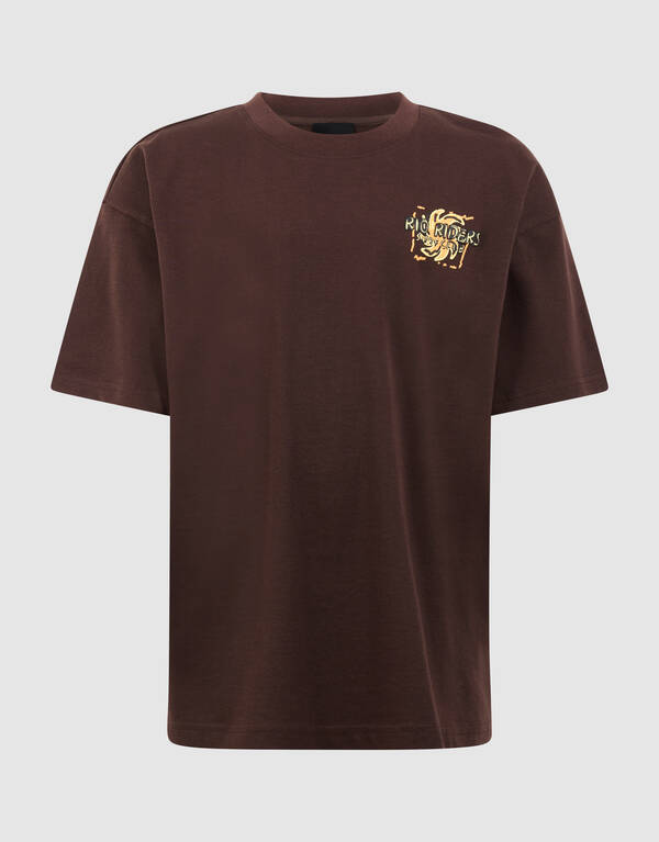 Riders Artwork T-shirt Donkerbruin SHOEBY BOYS