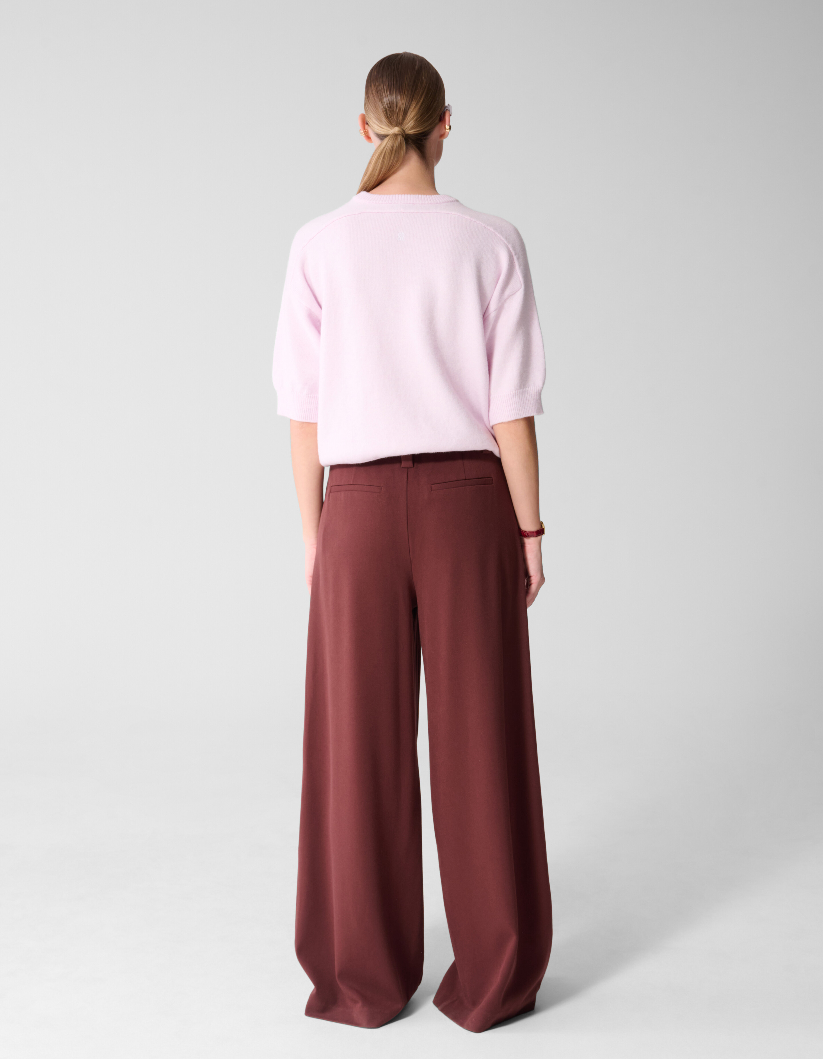 Shortsleeve Gebreide Trui Lichtroze By Mieke SHOEBY WOMEN