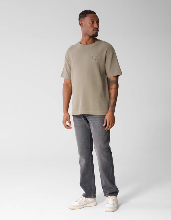 Waffle T-shirt Groen SHOEBY MEN