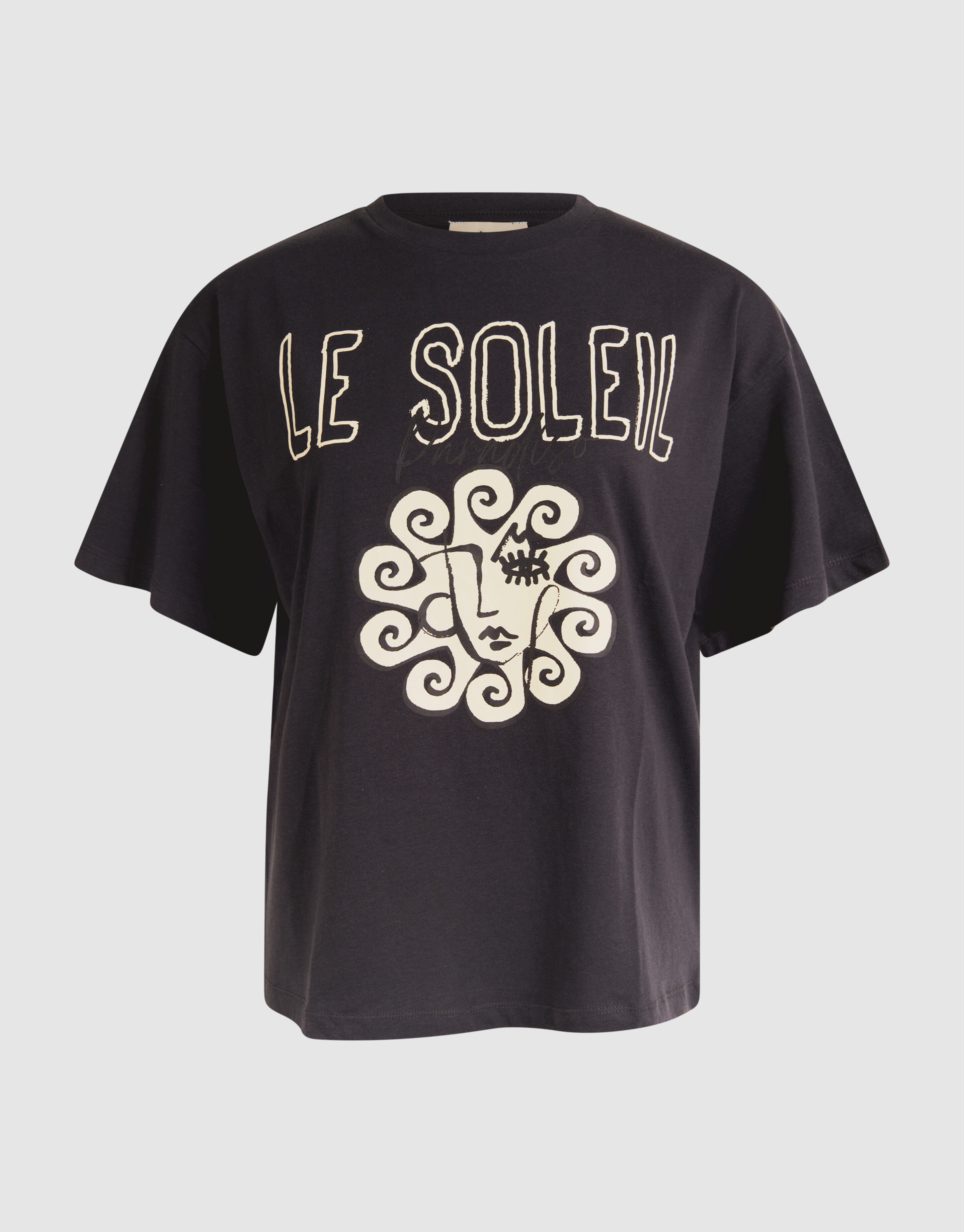 Le Soleil Artwork T-shirt Donkergrijs SHOEBY WOMEN