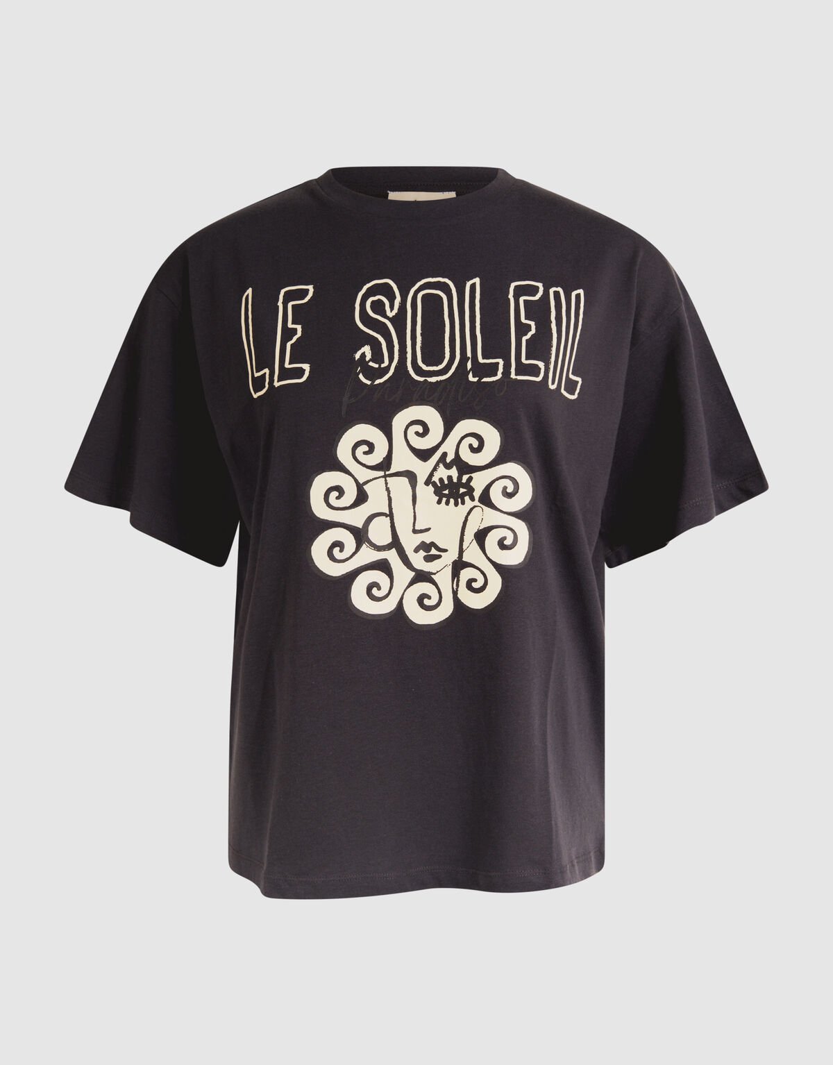 Le Soleil Artwork T-shirt Donkergrijs SHOEBY WOMEN