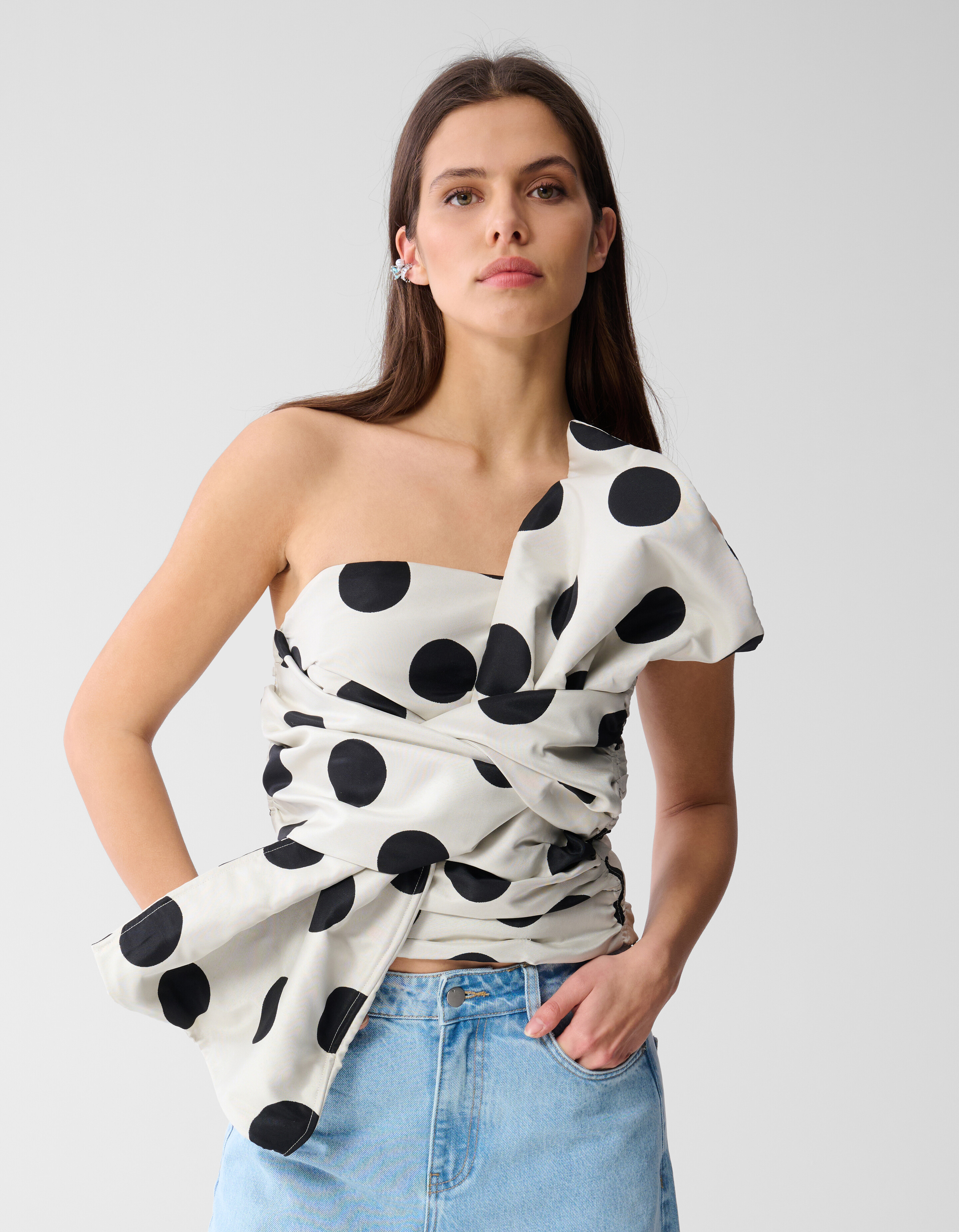 Strik Top Zwart/Wit By Monica SHOEBY WOMEN