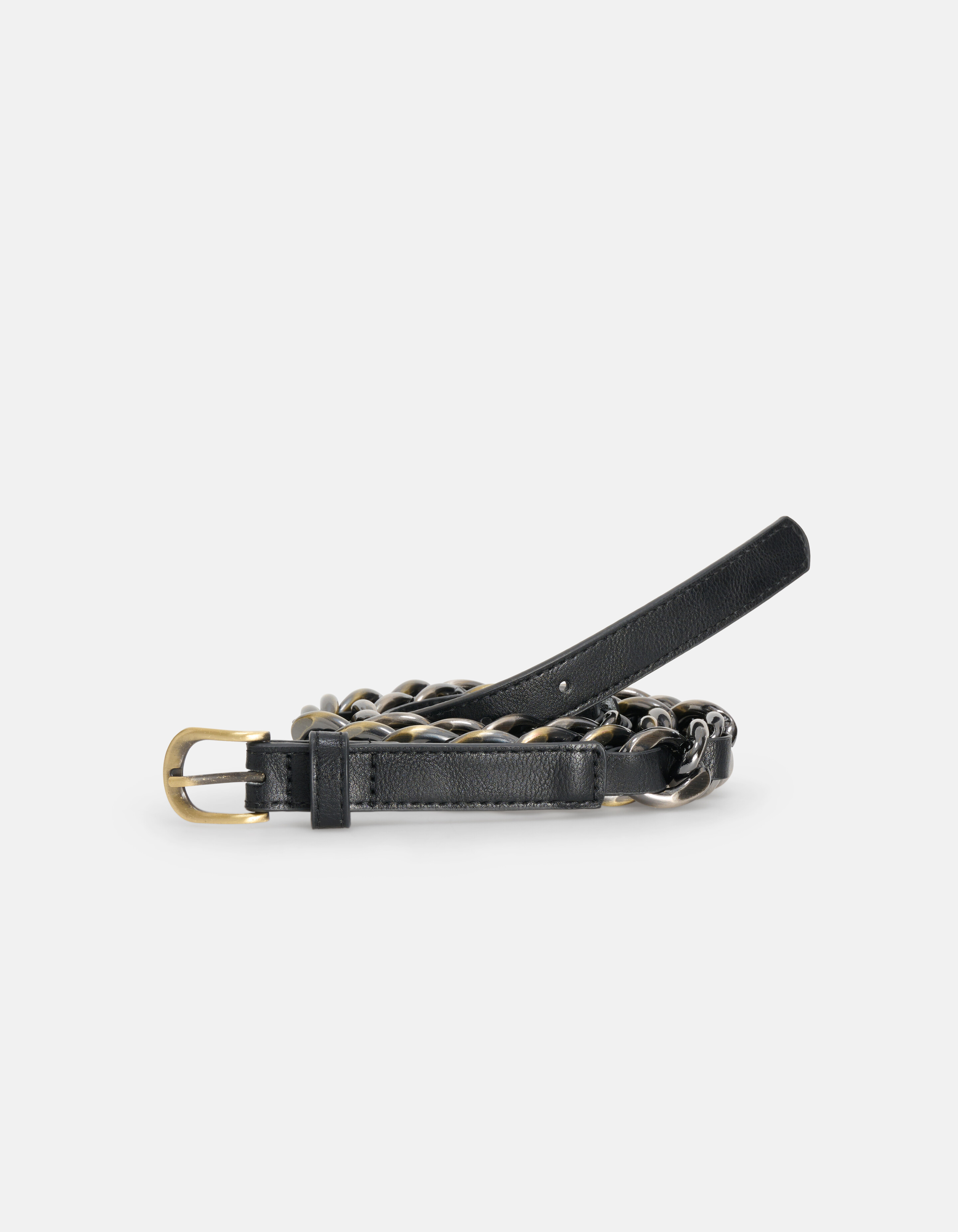 Twee Kleuren Ketting Riem Zwart SHOEBY ACCESSOIRES