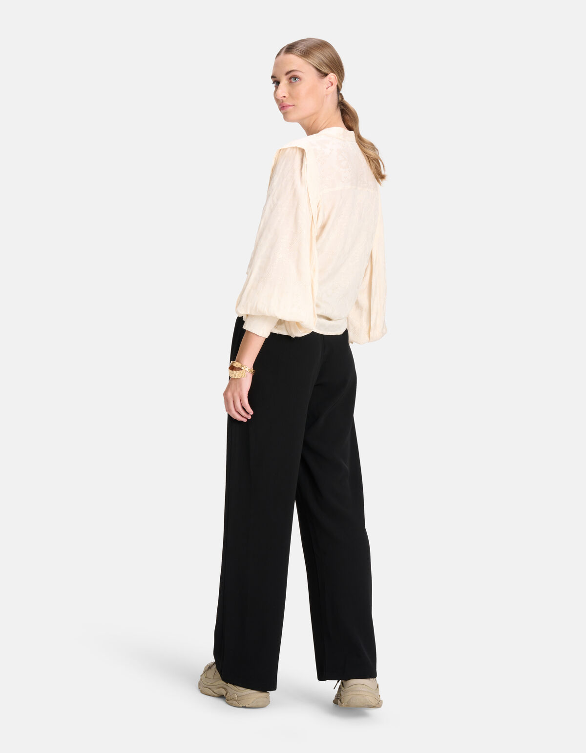 Jacquard Blouse Gebroken Wit By Mieke SHOEBY WOMEN