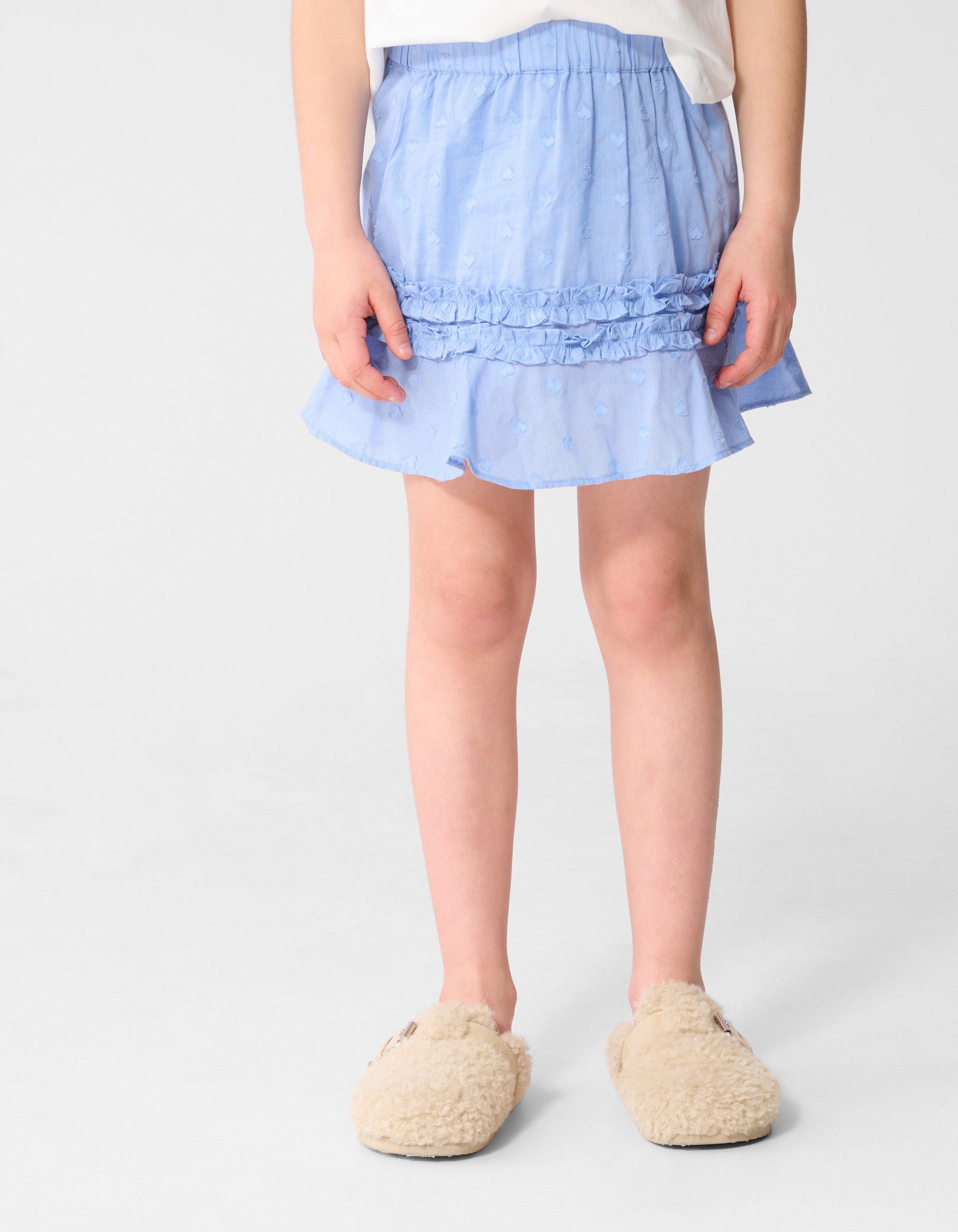 Ruffle Heart Mini Rok Lichtblauw SHOEBY GIRLS
