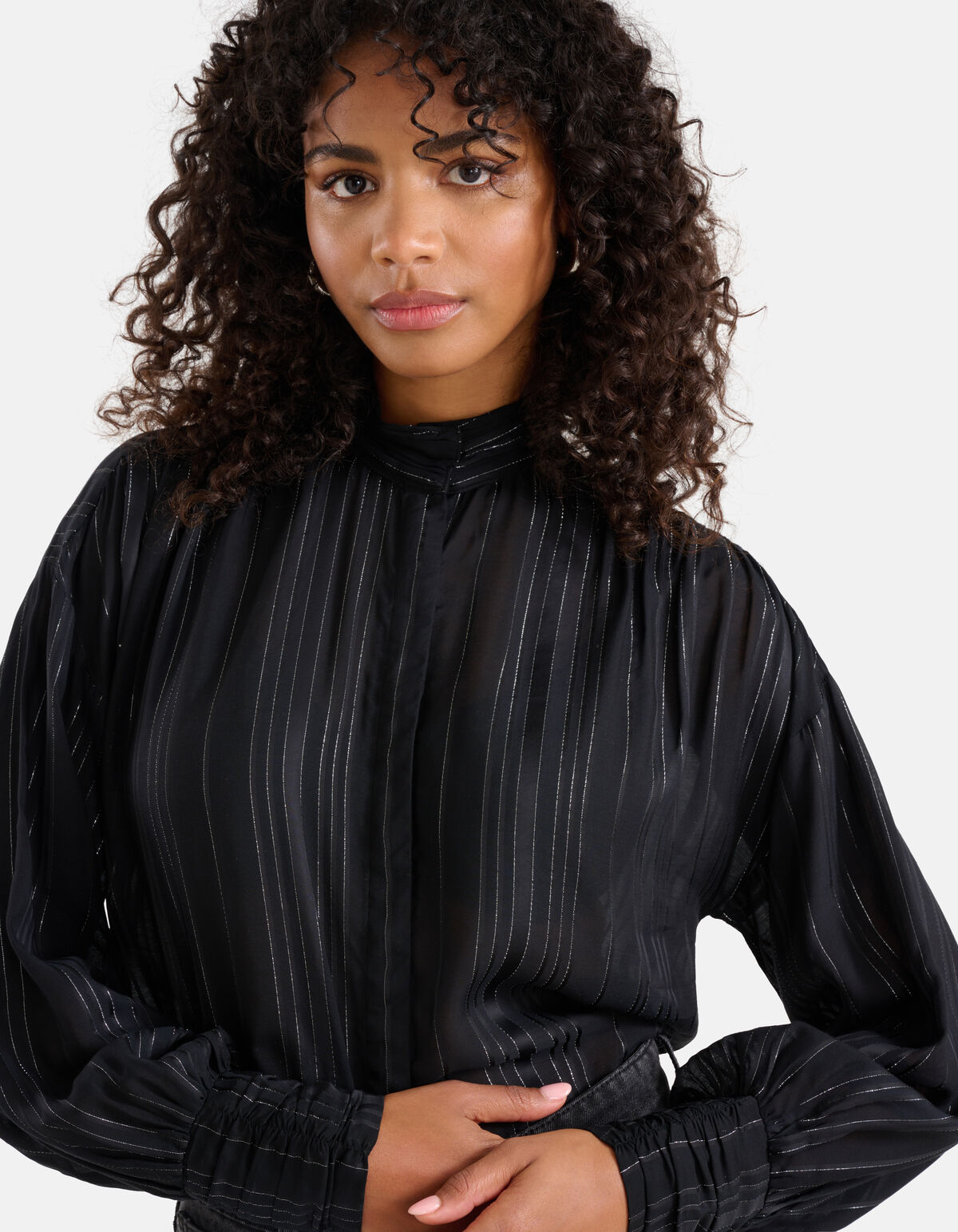 Lurex Blouse Zwart SHOEBY WOMEN