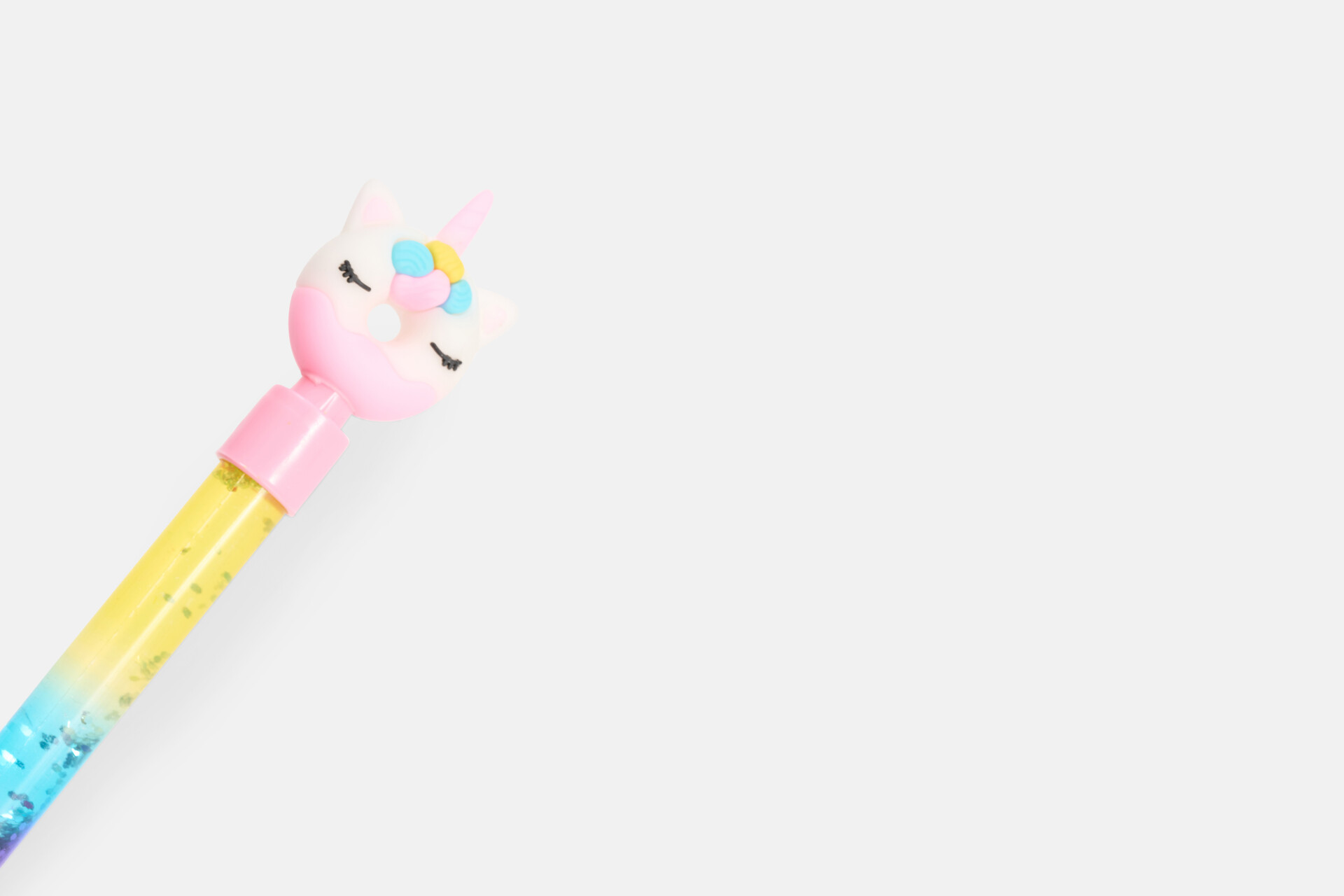 Glitter Donut Pen Roze SHOEBY ACCESSOIRES