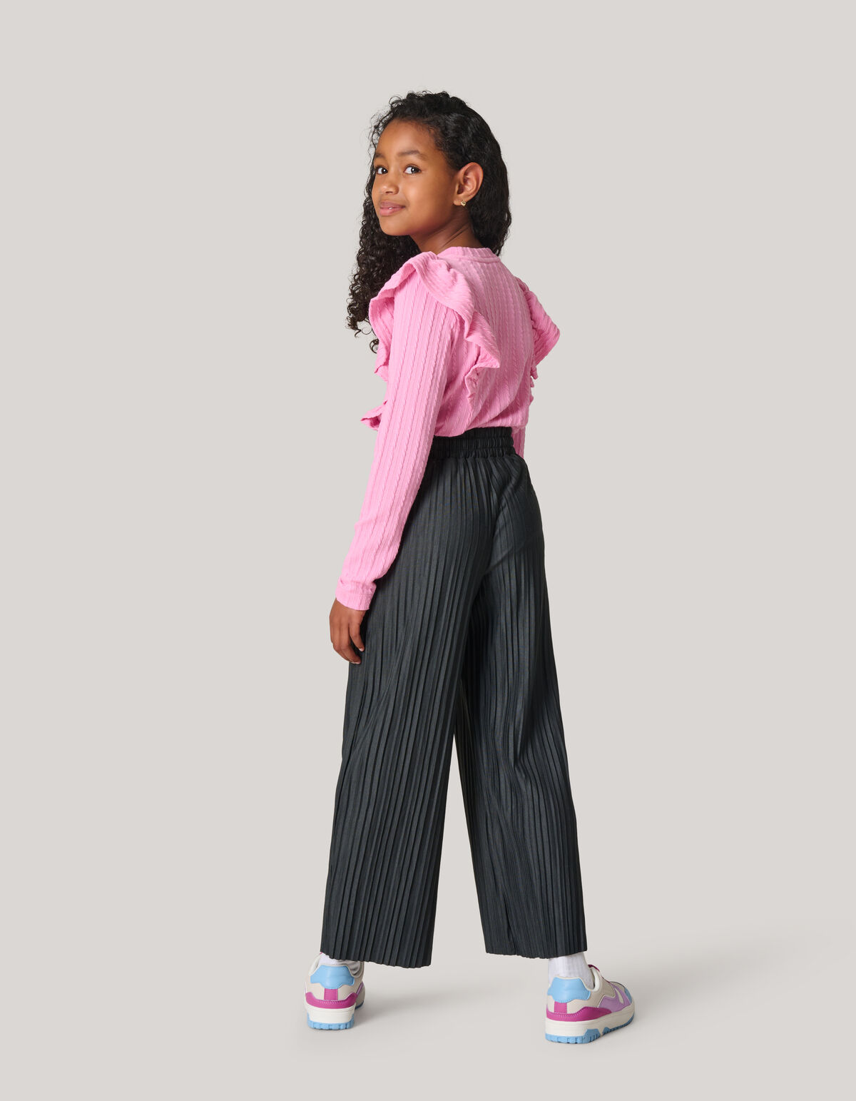 Kabel Ruffle Top Roze SHOEBY GIRLS