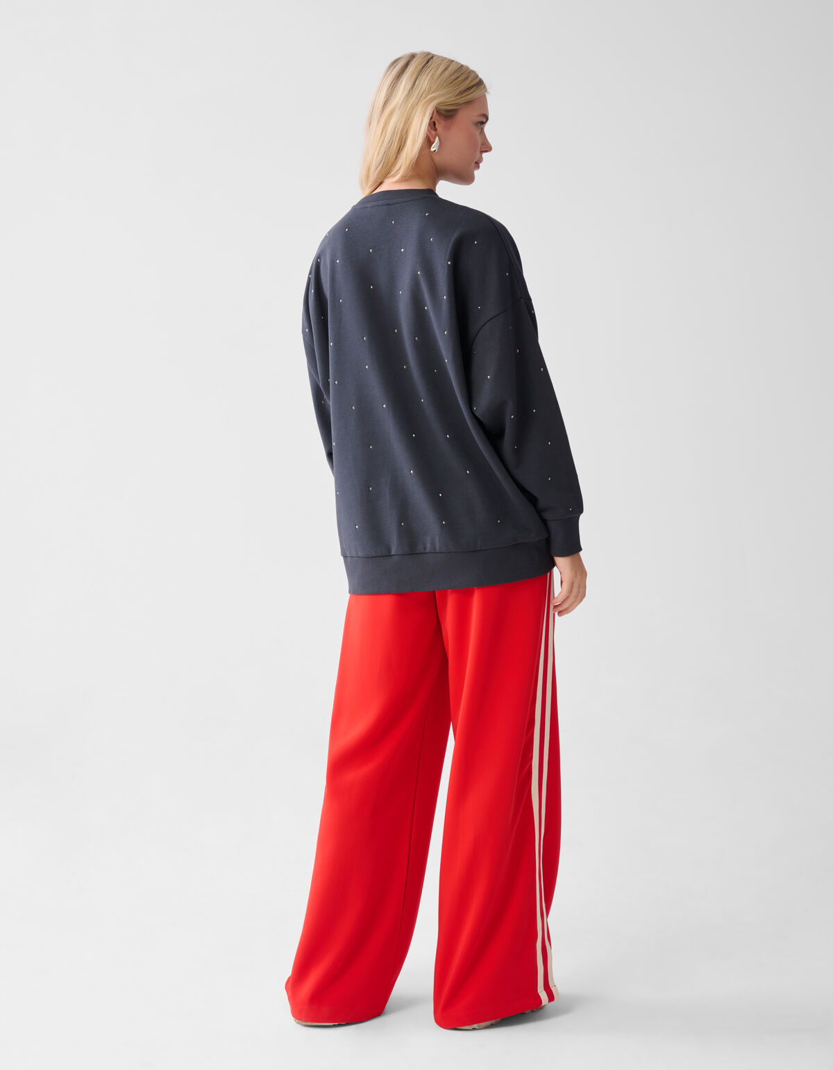 Strass Sweater Donkergrijs SHOEBY WOMEN