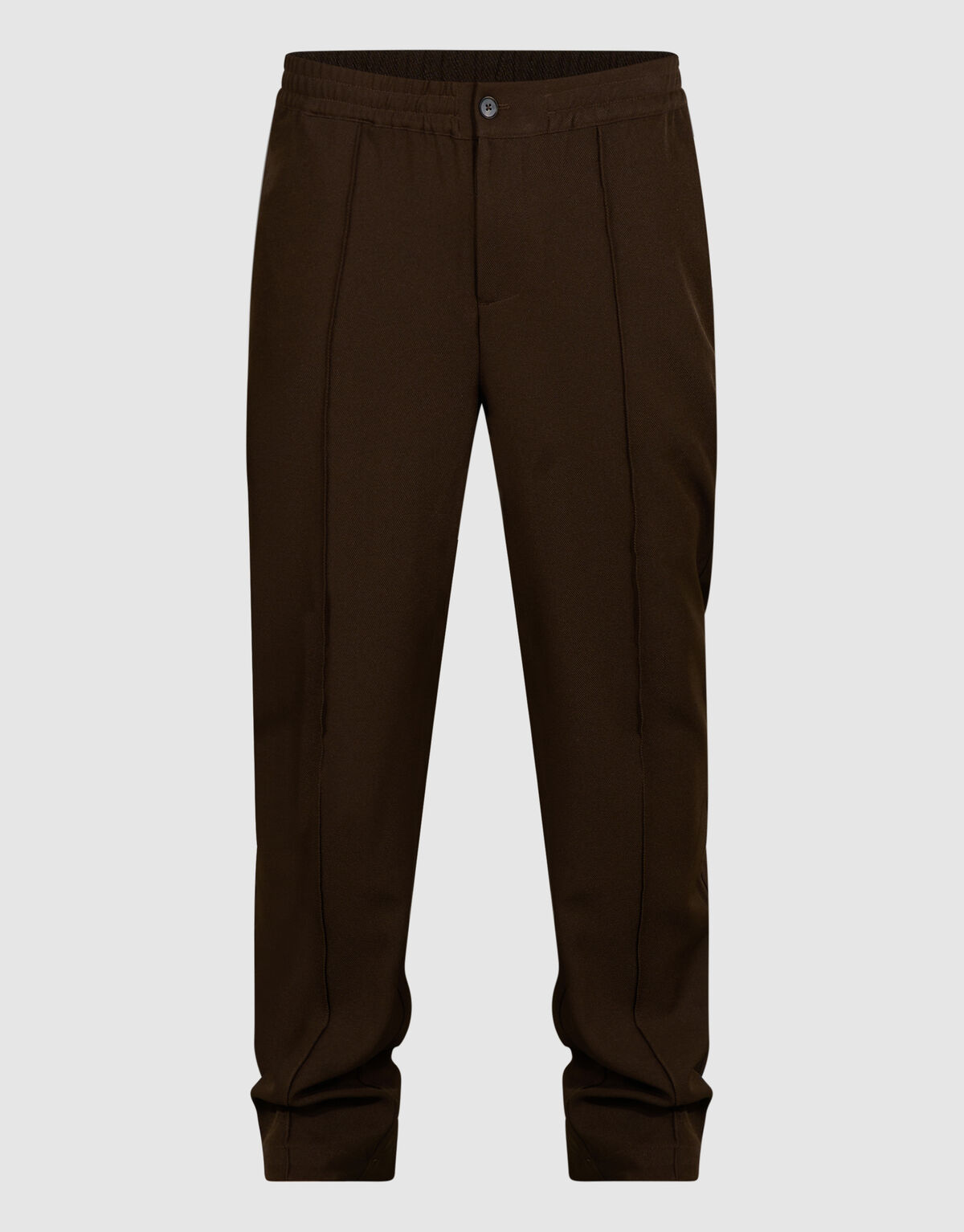Twill Pintuck Broek Donkerbruin SHOEBY MEN