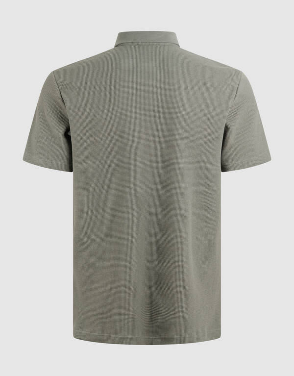 Structuur Jersey Polo Donkergroen SHOEBY MEN