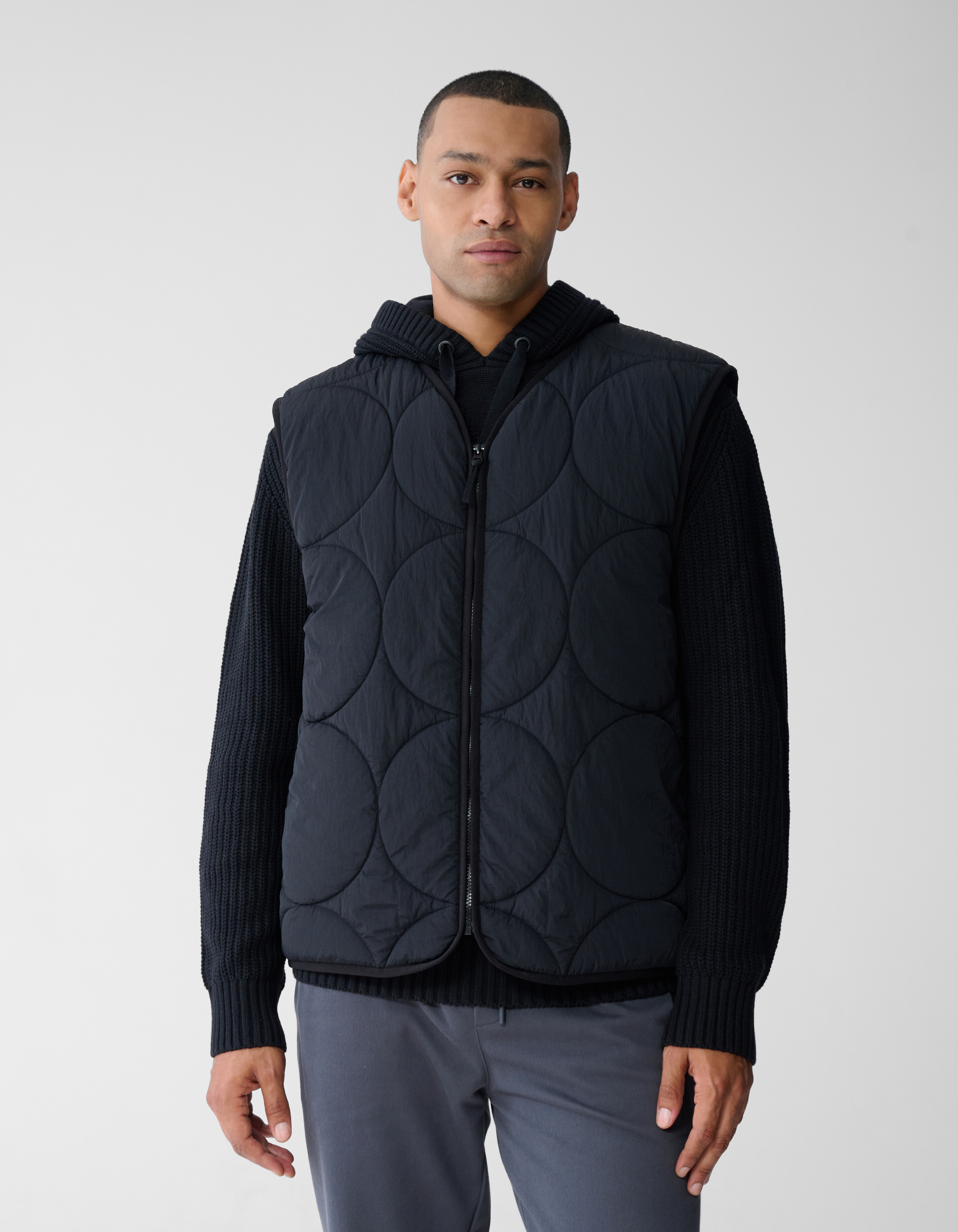 Quilted Spark Logo Bodywarmer Zwart SHOEBY MEN