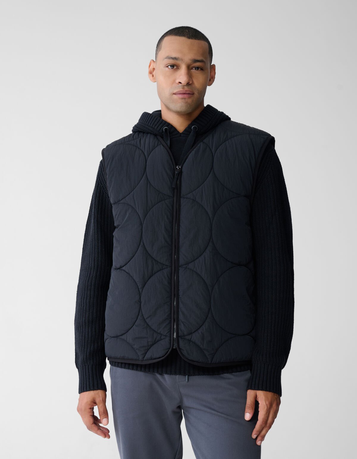 Quilted Spark Logo Bodywarmer Zwart SHOEBY MEN
