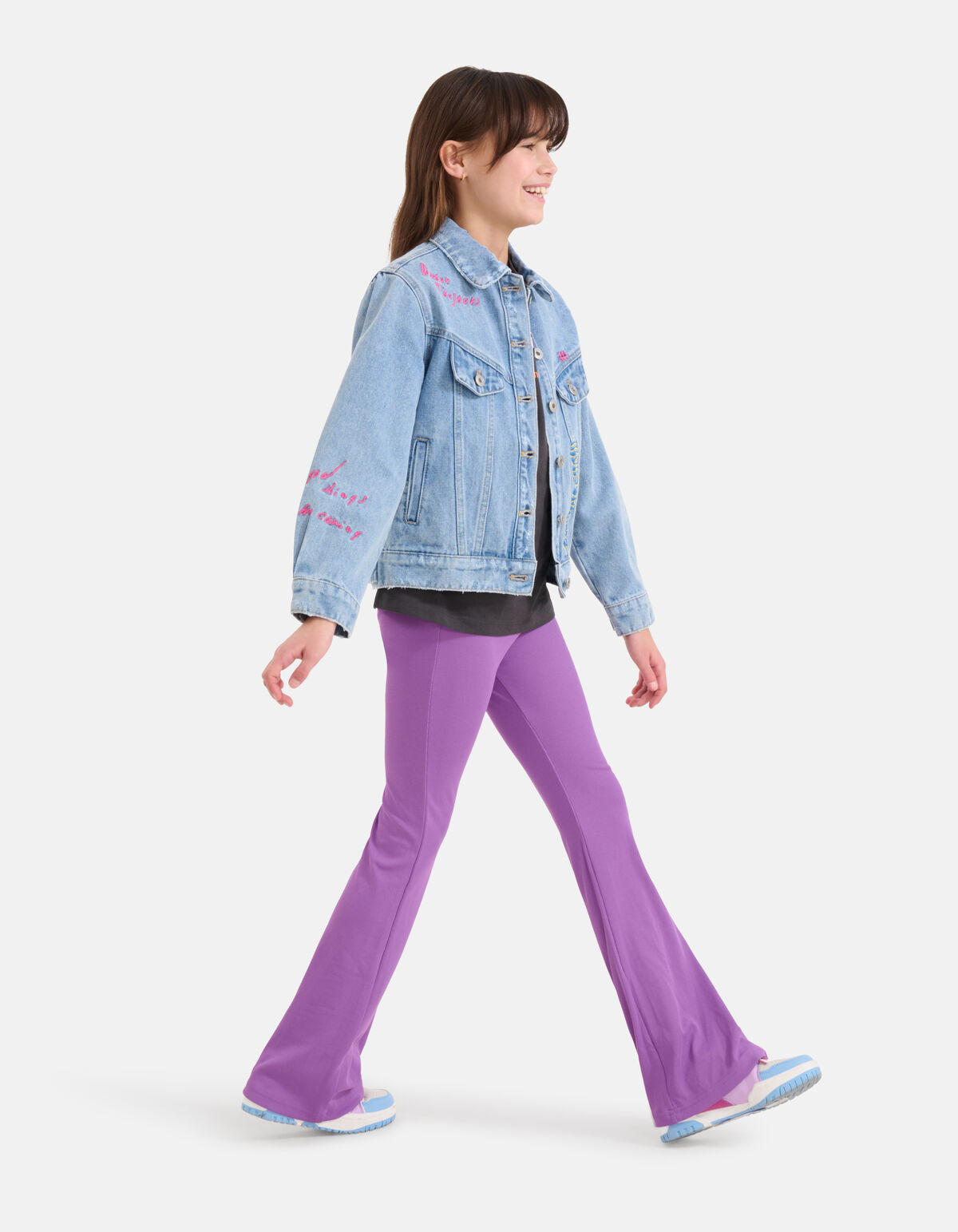 Geborduurd Denim Jack Bleached SHOEBY GIRLS