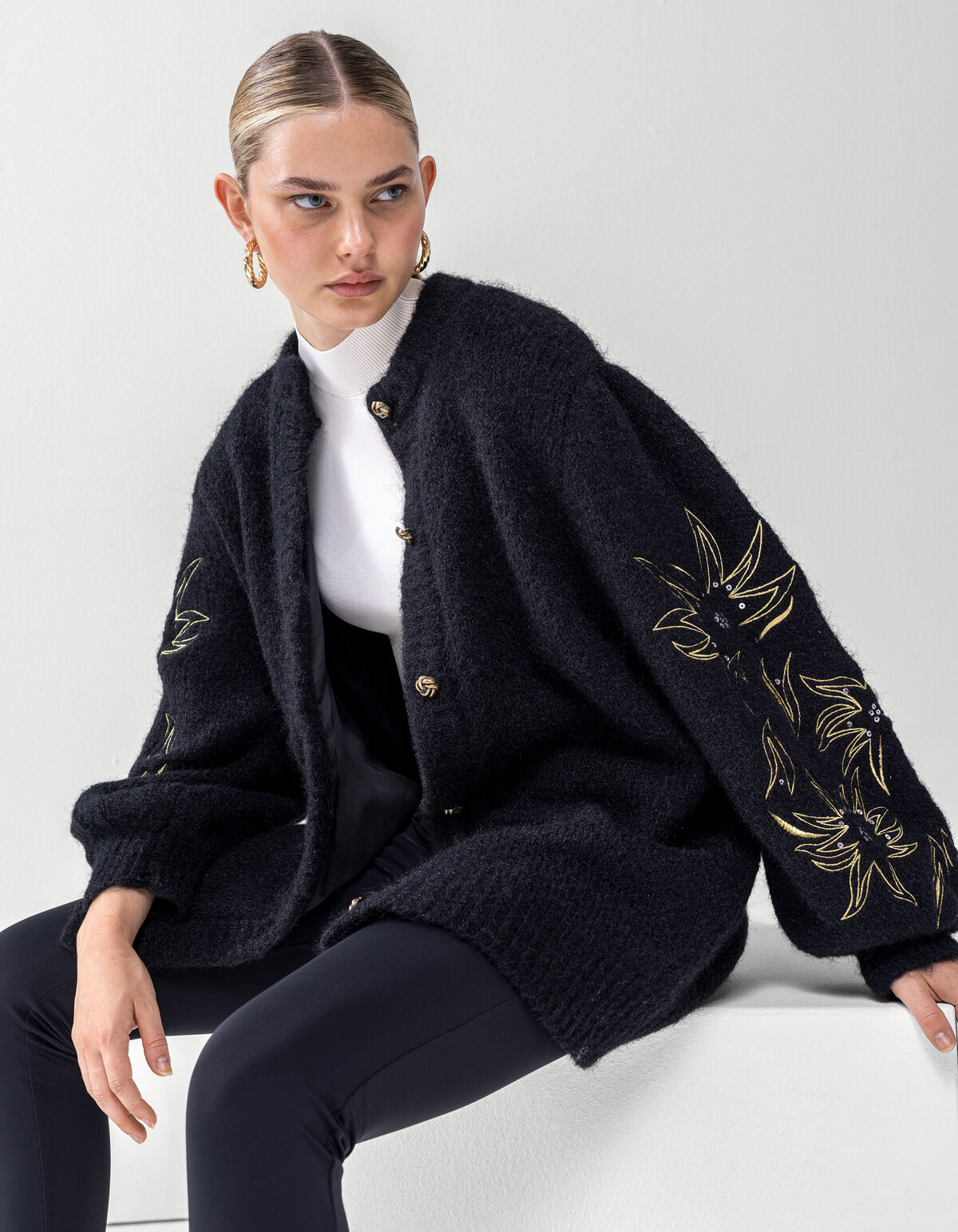 Embroidery Vest Zwart SHOEBY WOMEN