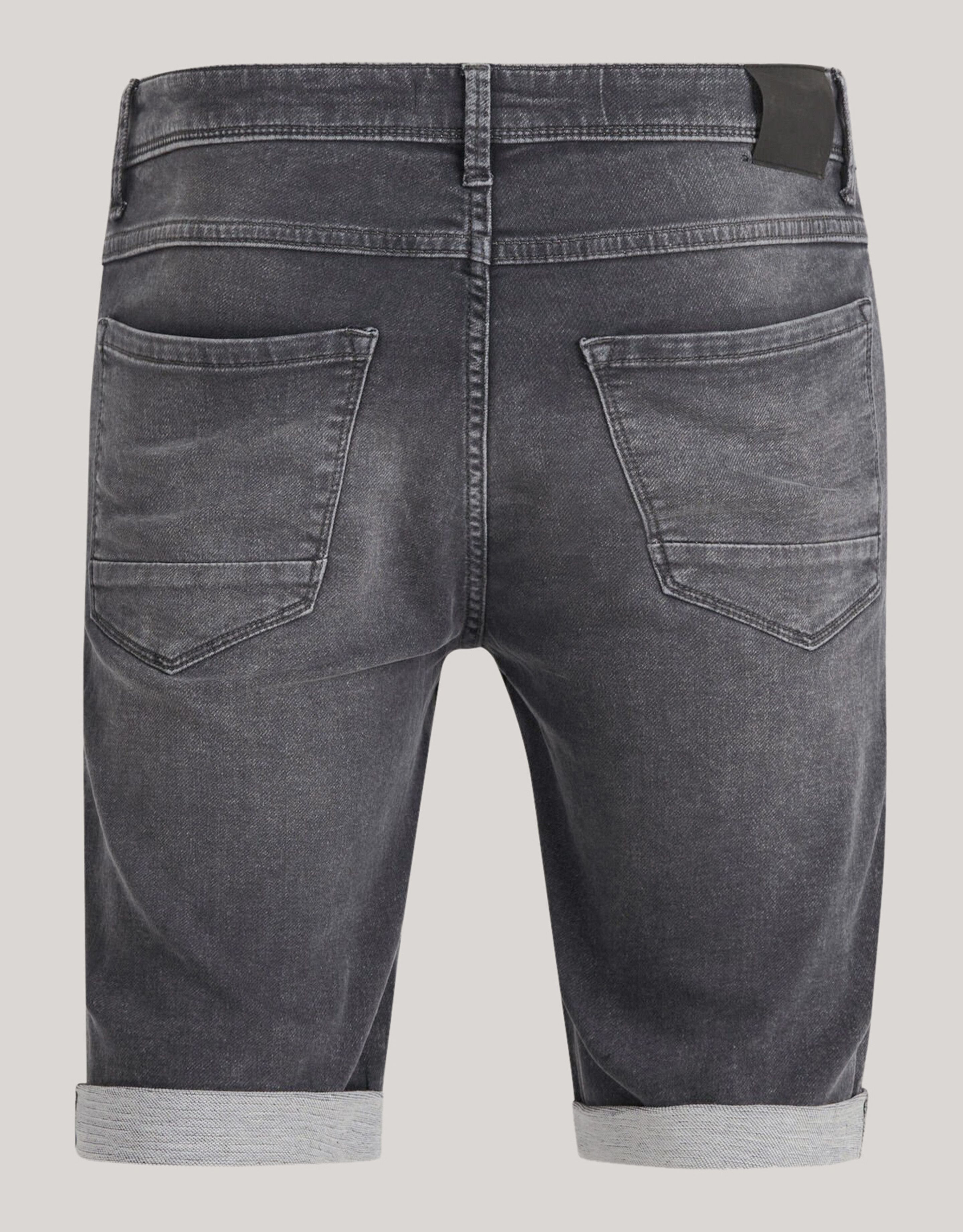 Jog Denim Short Donkergrijs Refill