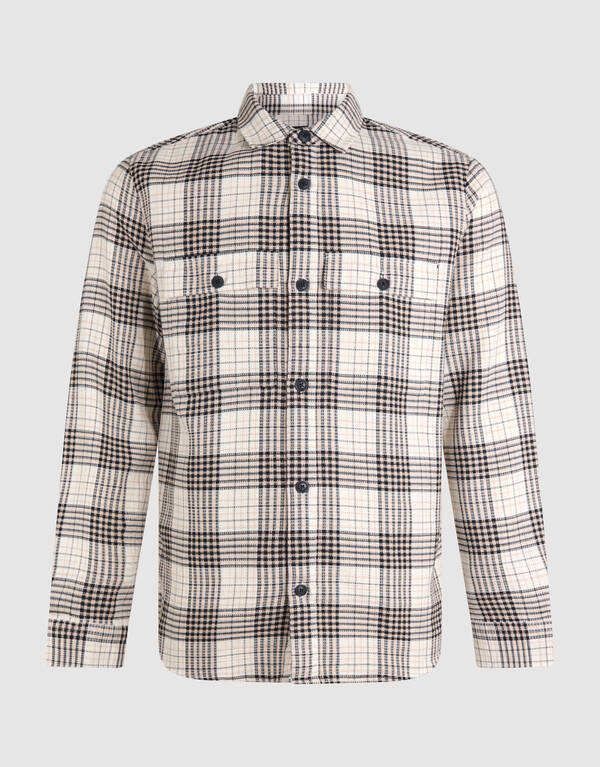 Ruiten Overshirt Gebroken Wit SHOEBY MEN