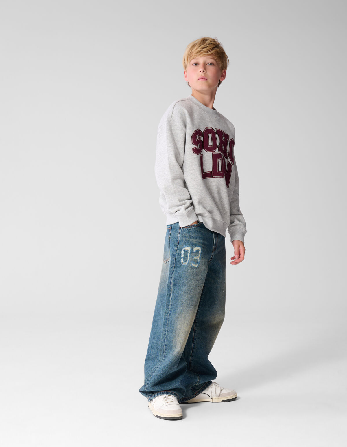 Soho Londen Sweater Lichtgrijs SHOEBY BOYS