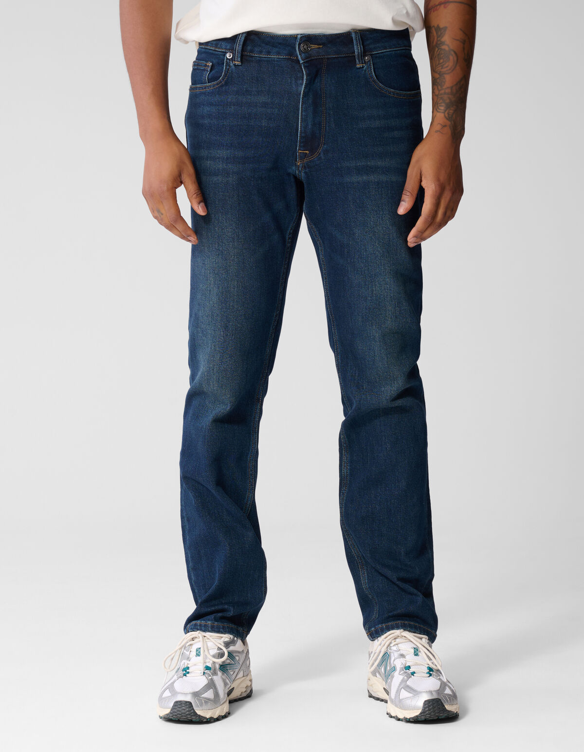 Slim Straight Fit Jeans Donkerblauw L32 SHOEBY MEN