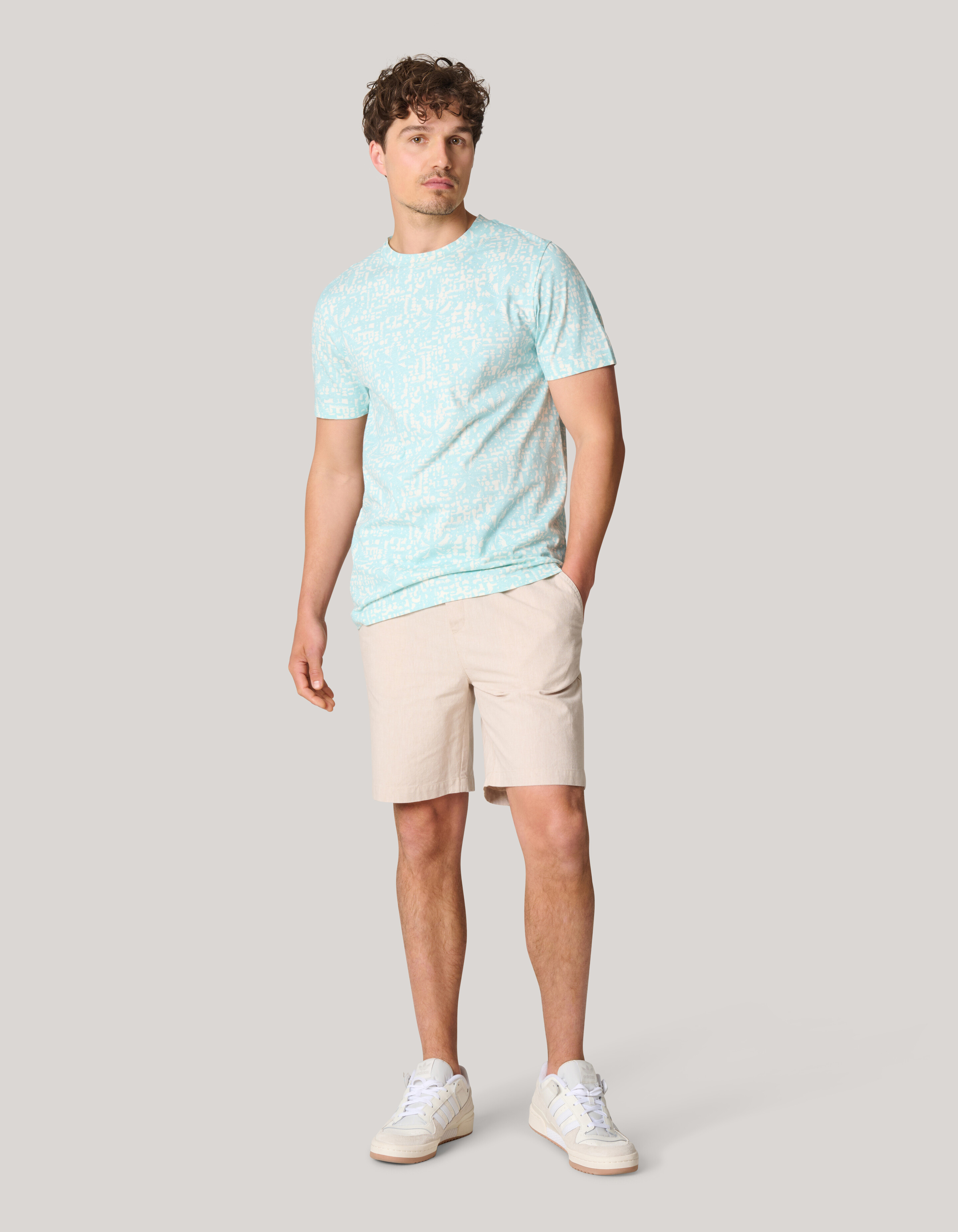 Printed T-shirt Lichtblauw SHOEBY MEN
