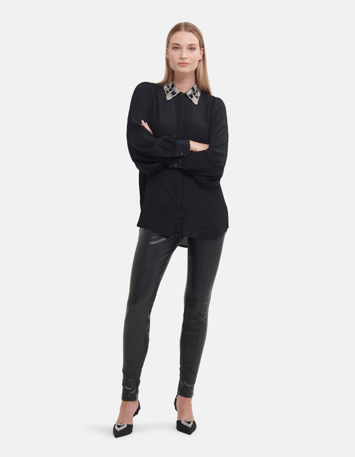 Vegan Leren Broek Zwart SHOEBY WOMEN