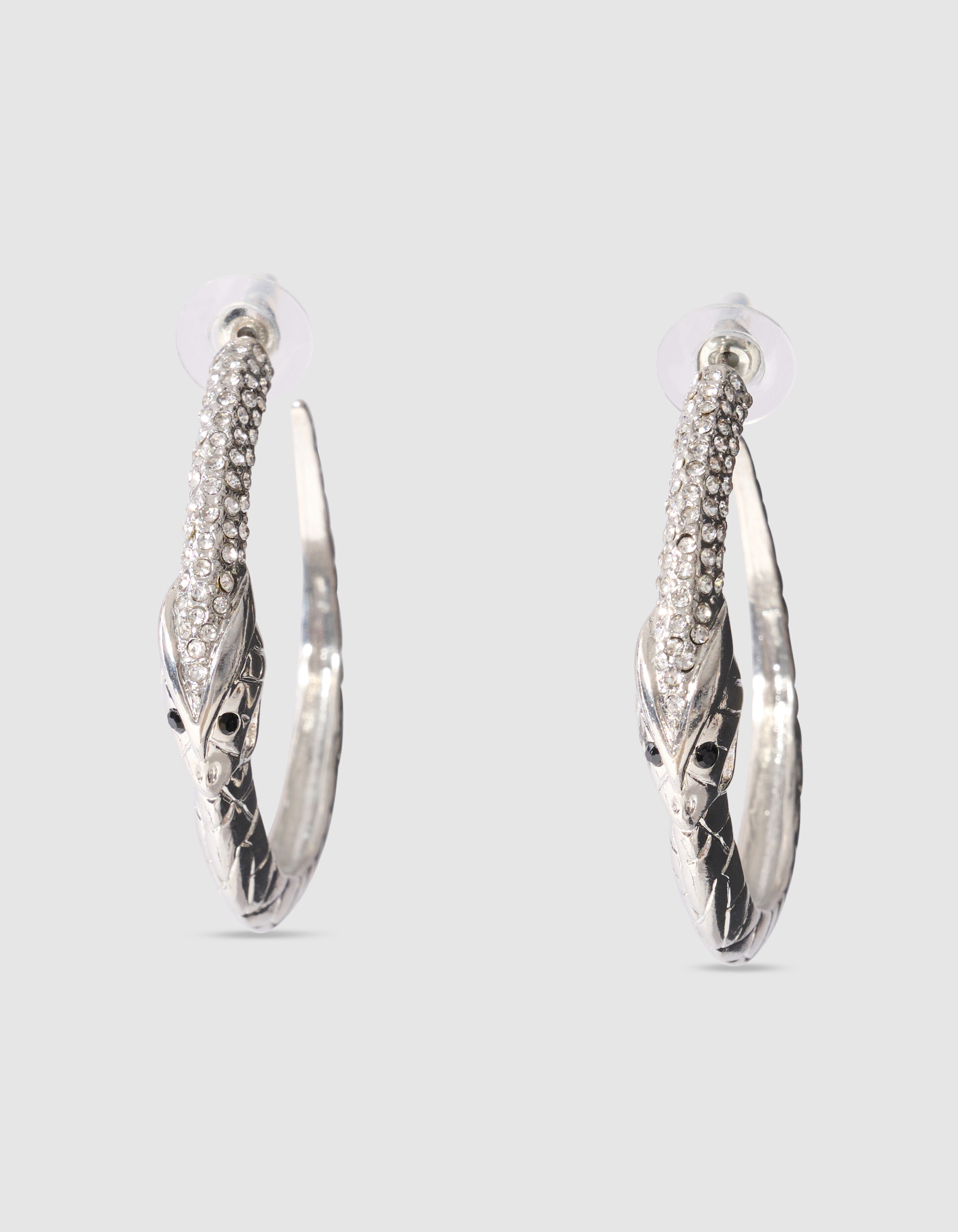 Snake Hoop Oorbellen Zilver SHOEBY ACCESSOIRES