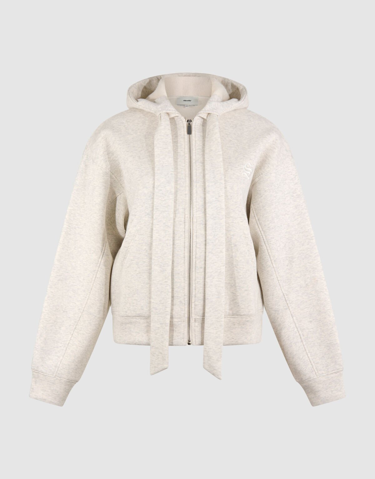 Oversized Hoodie Vest Lichtgrijs SHOEBY WOMEN