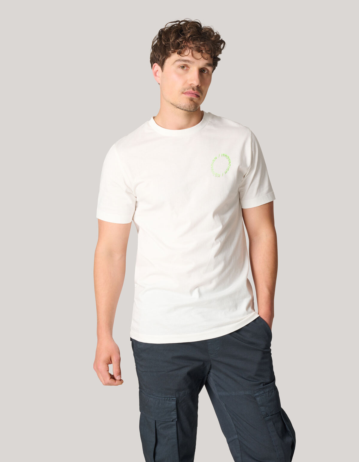 Artwork T-shirt Gebroken Wit SHOEBY MEN