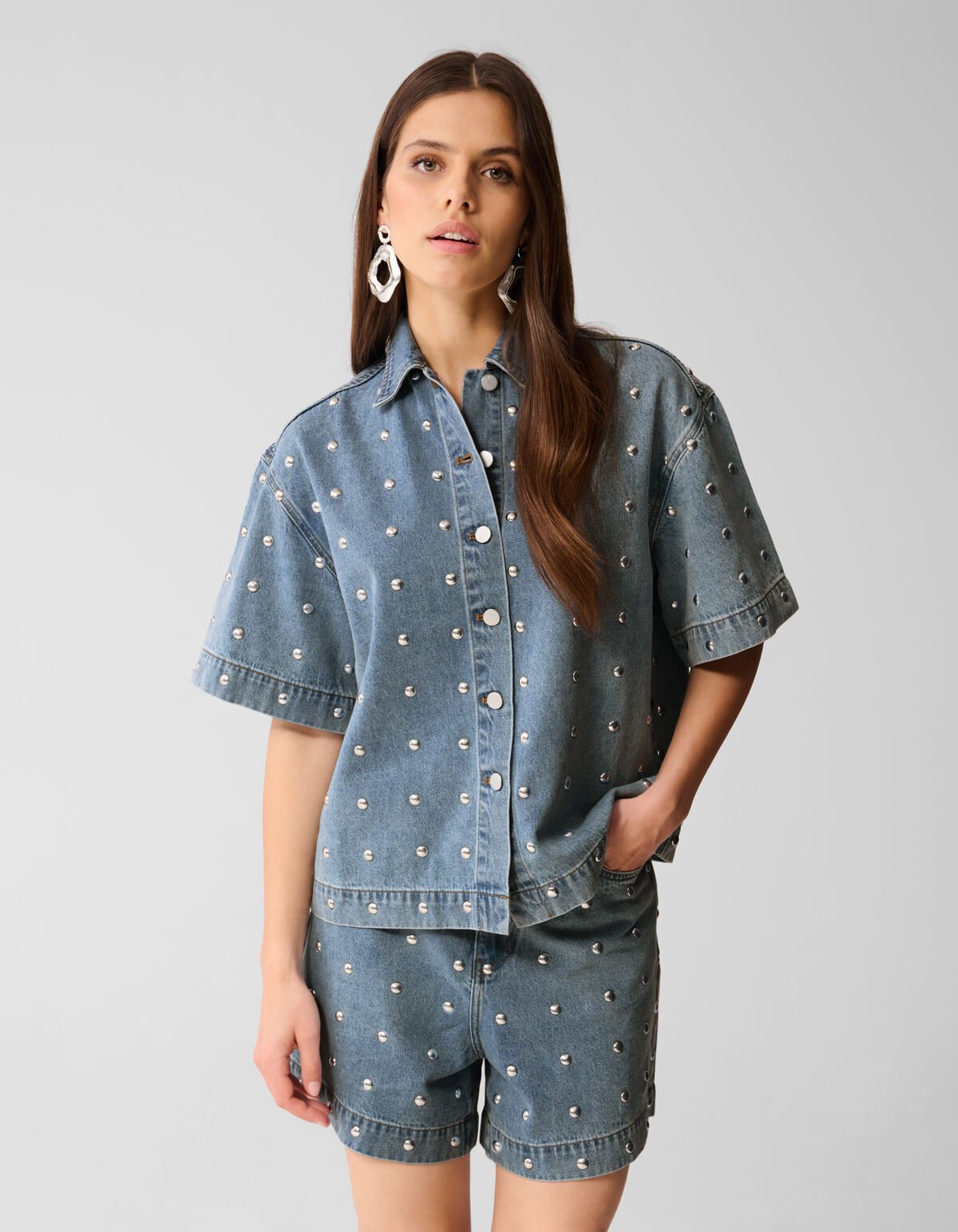 Oversized Studs Blouse Mediumstone By Lizzy SHOEBY WOMEN