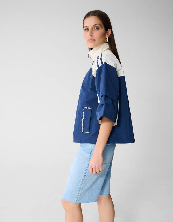 Oversized Sporty Track Jack Donkerblauw SHOEBY WOMEN