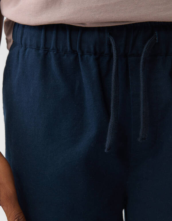 Linnen Short Donkerblauw SHOEBY MEN