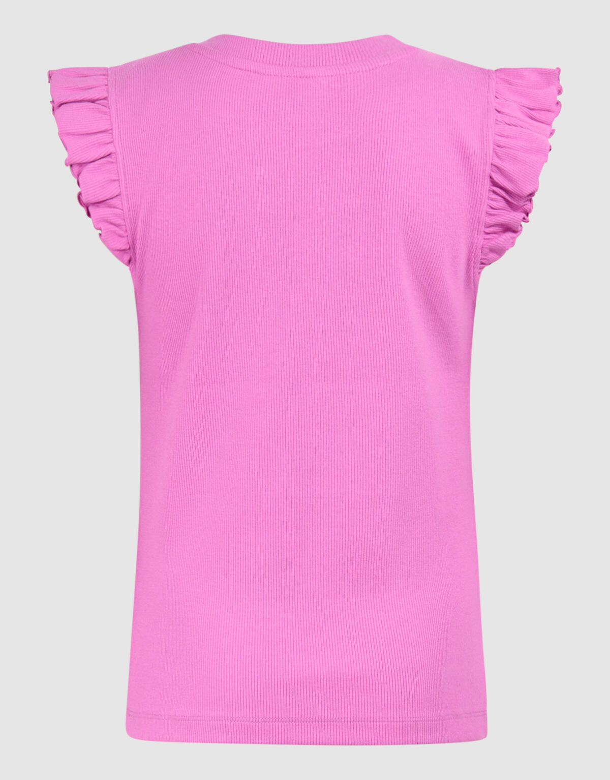Ruffle Rib Top Roze SHOEBY GIRLS