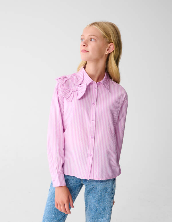 Stripe Strik Blouse Roze SHOEBY GIRLS