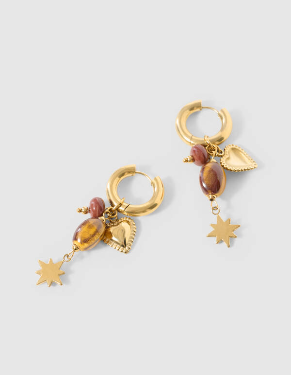 Heart Charm Oorbellen Goud SHOEBY ACCESSOIRES