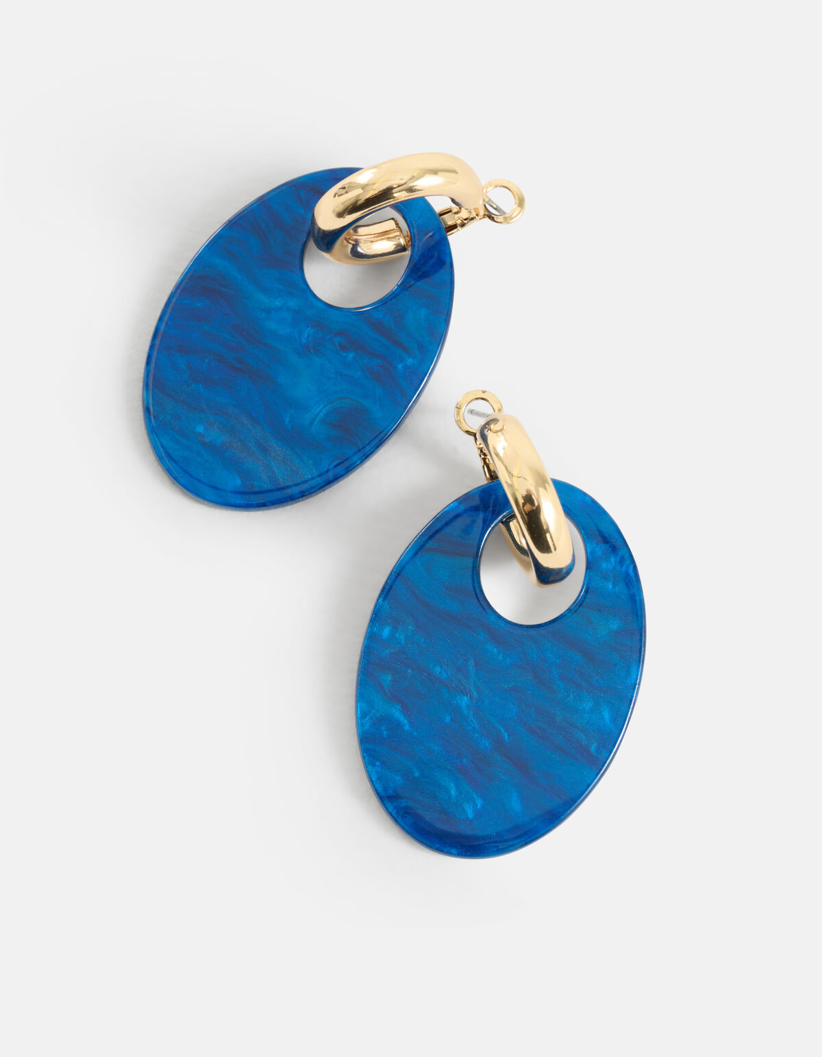 Ovale Oorbellen Blauw SHOEBY ACCESSOIRES