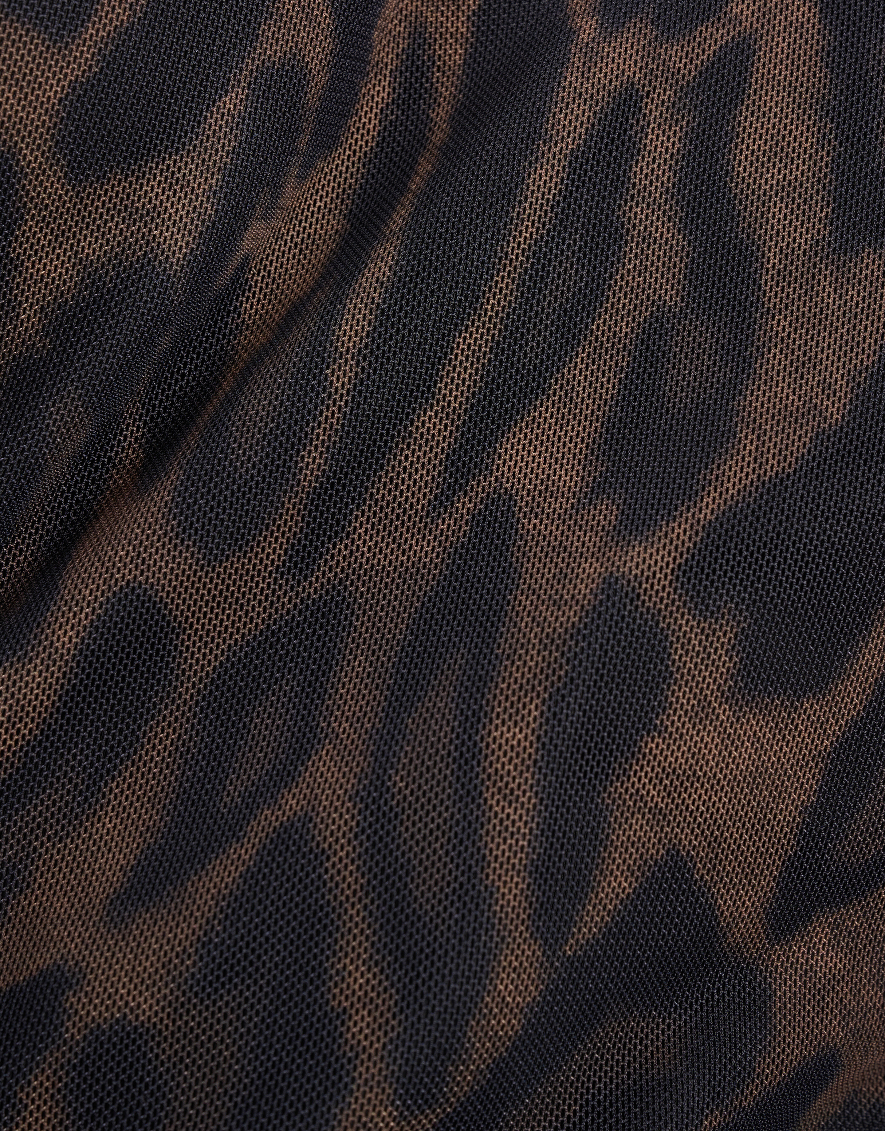 Leopard Print Mesh Top Donkergroen SHOEBY WOMEN