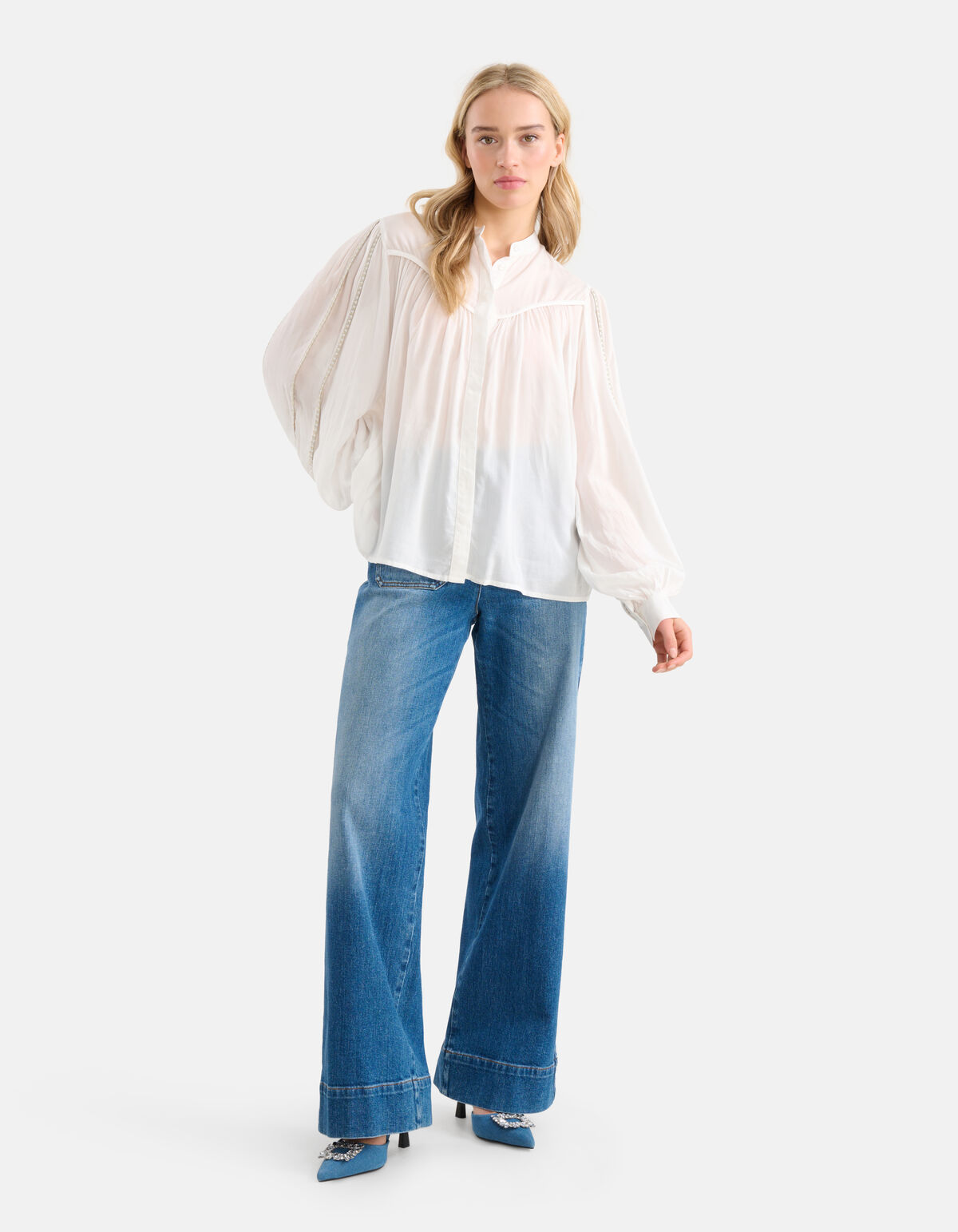 Pleated Blouse Gebroken Wit By Mieke SHOEBY WOMEN