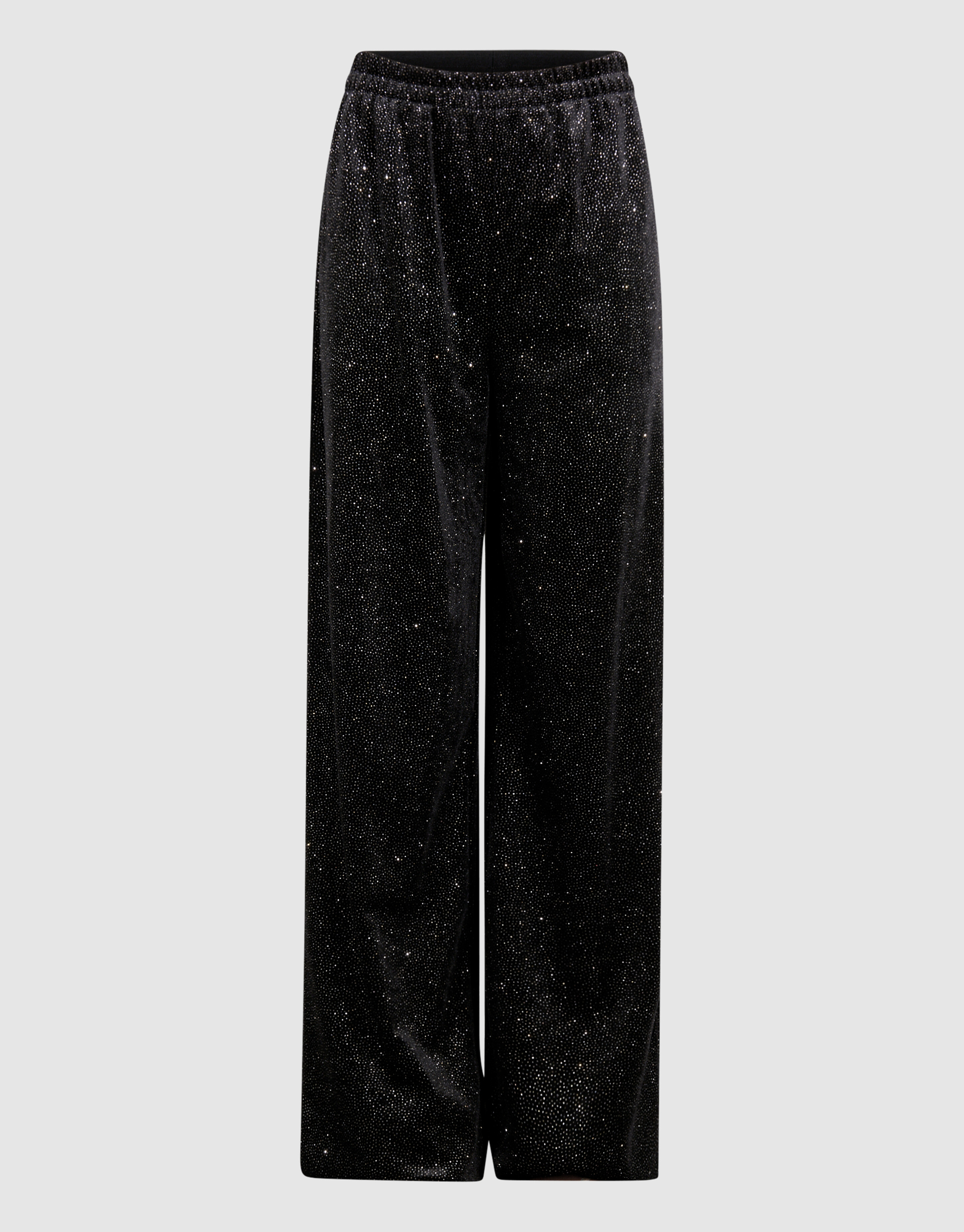 Velvet Wide Leg Broek Zwart SHOEBY GIRLS