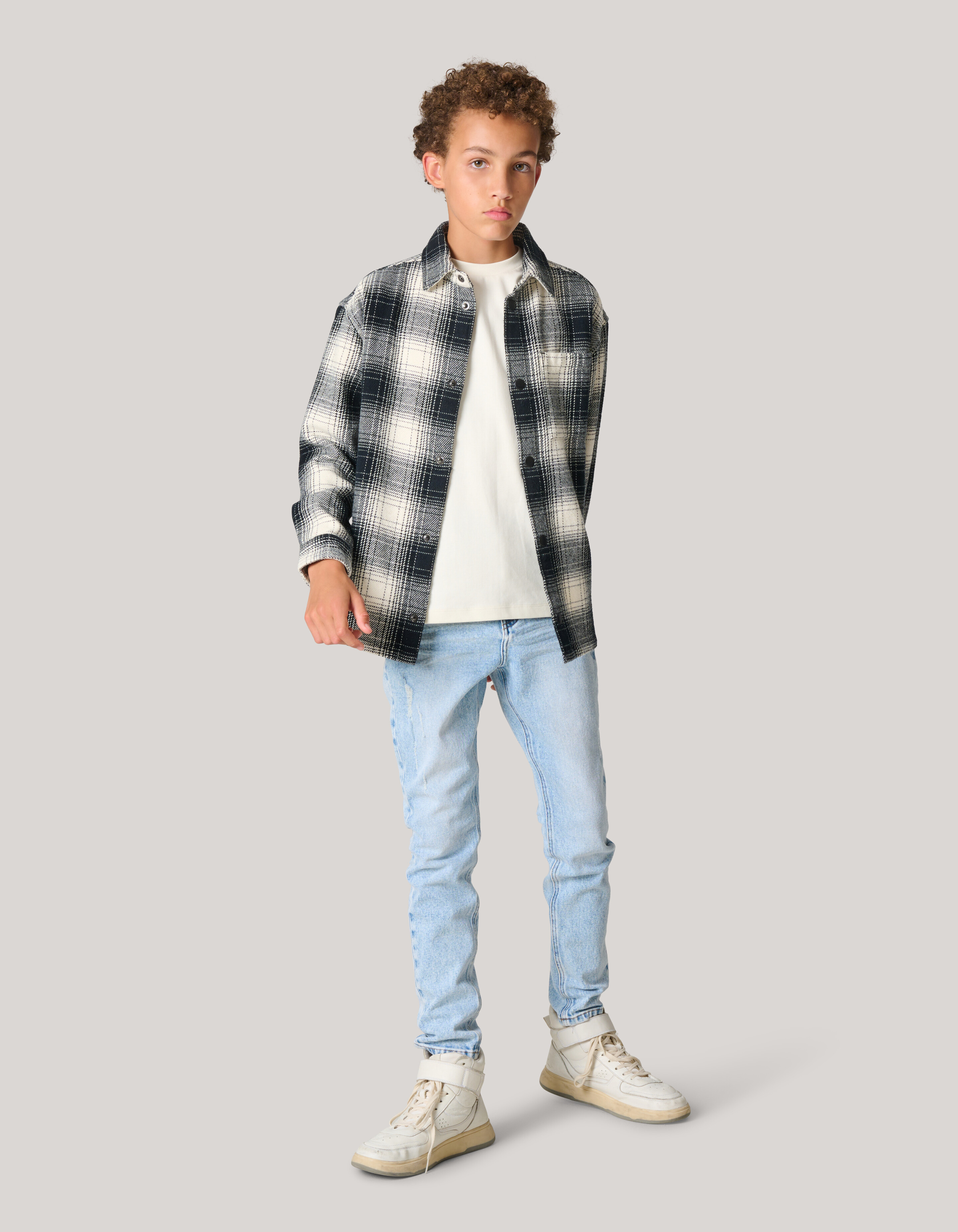 Geblokt Jack Zwart/Gebroken Wit SHOEBY BOYS