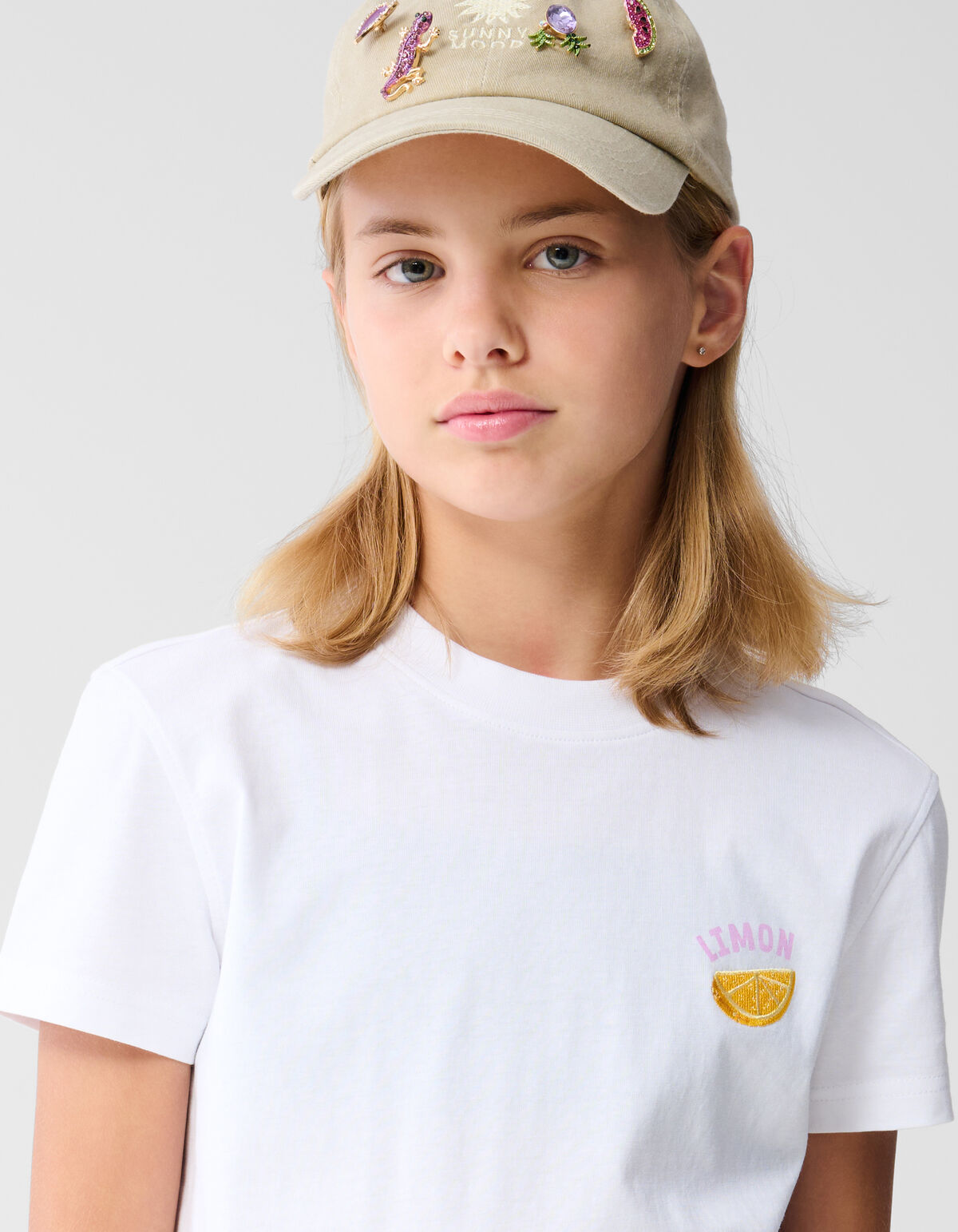 Lemon Artwork T-shirt Wit SHOEBY GIRLS